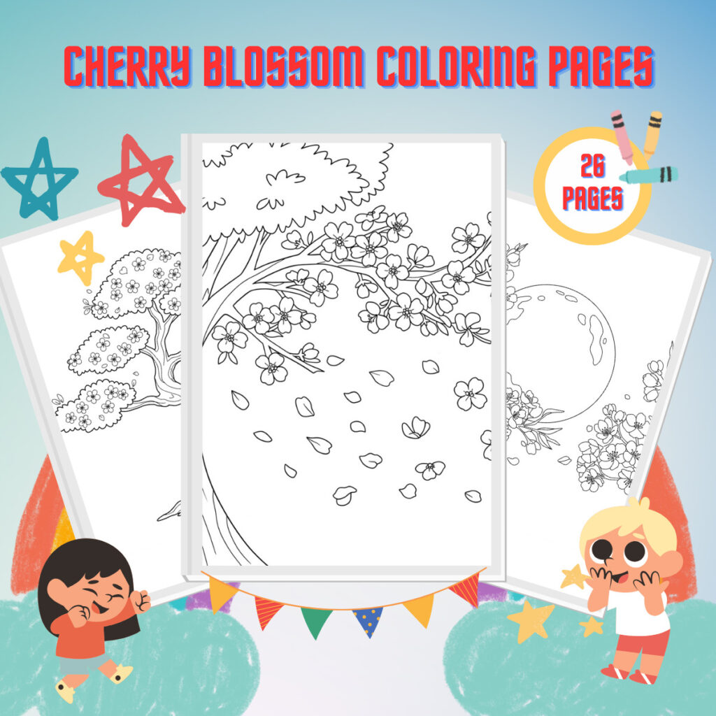 40 Little Corner Coloring Pages - Cherry Blossom Coloring Pages 1024x1024 