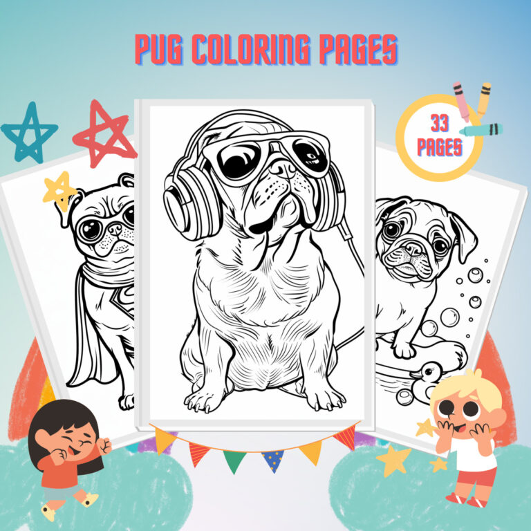 33 Cute Pug Coloring Pages | Free Printables For Kids