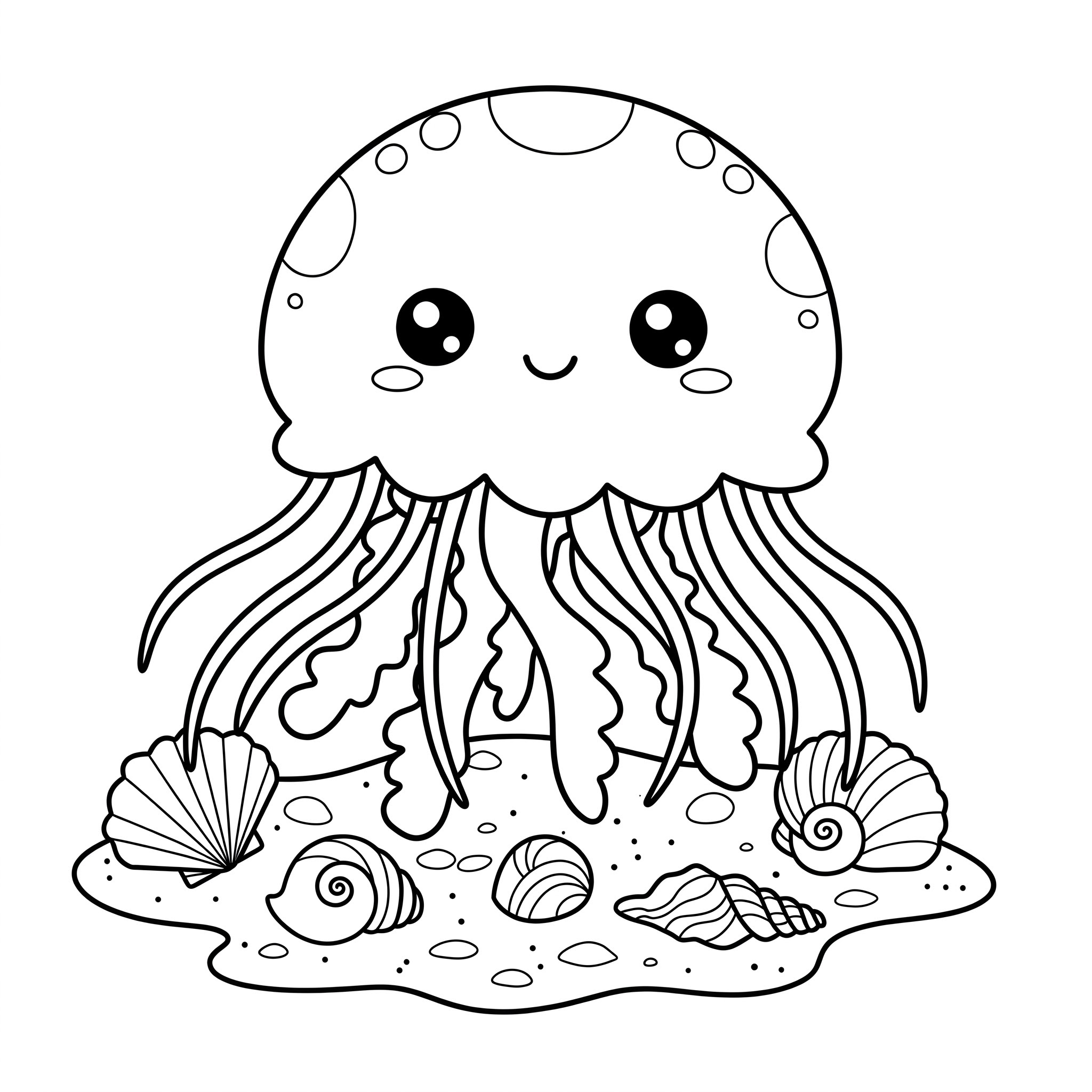 Jellyfish Coloring Pages 3 free full size printable Jellyfish coloring pages for adults pdf