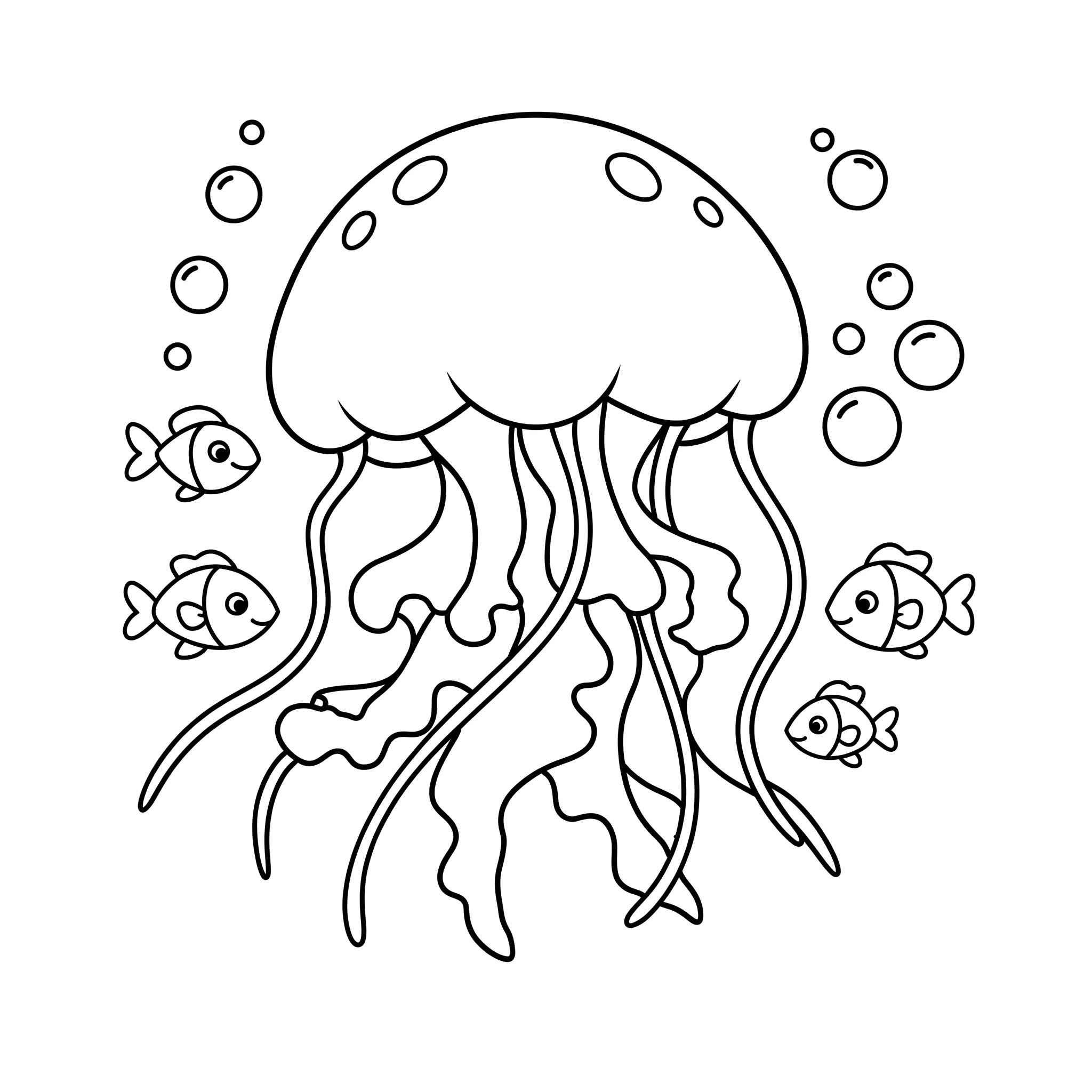 Jellyfish Coloring Pages 22 free full size printable Jellyfish coloring pages for adults pdf 1