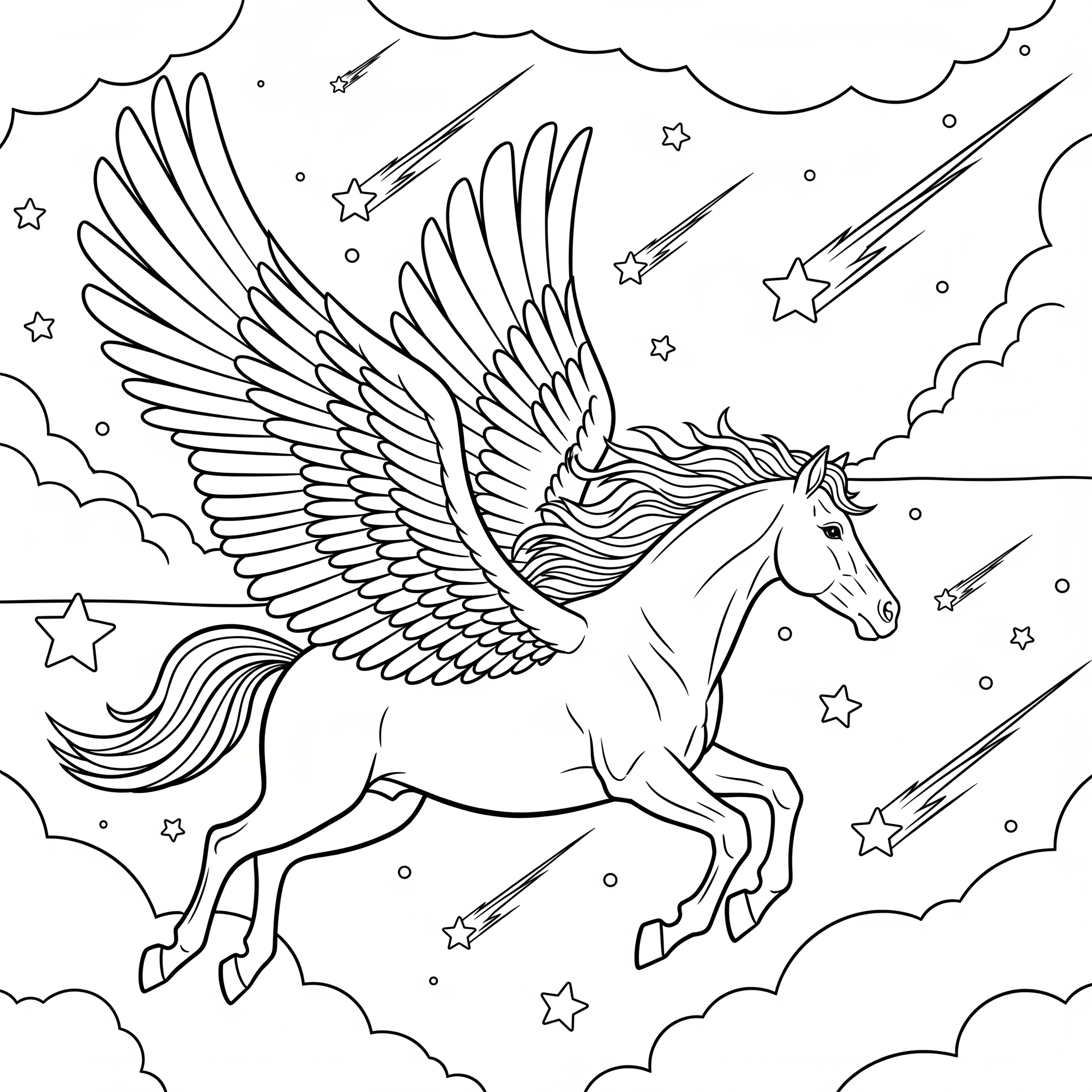 Pegasus Coloring Pages 17 free Pegasus coloring pages pdf