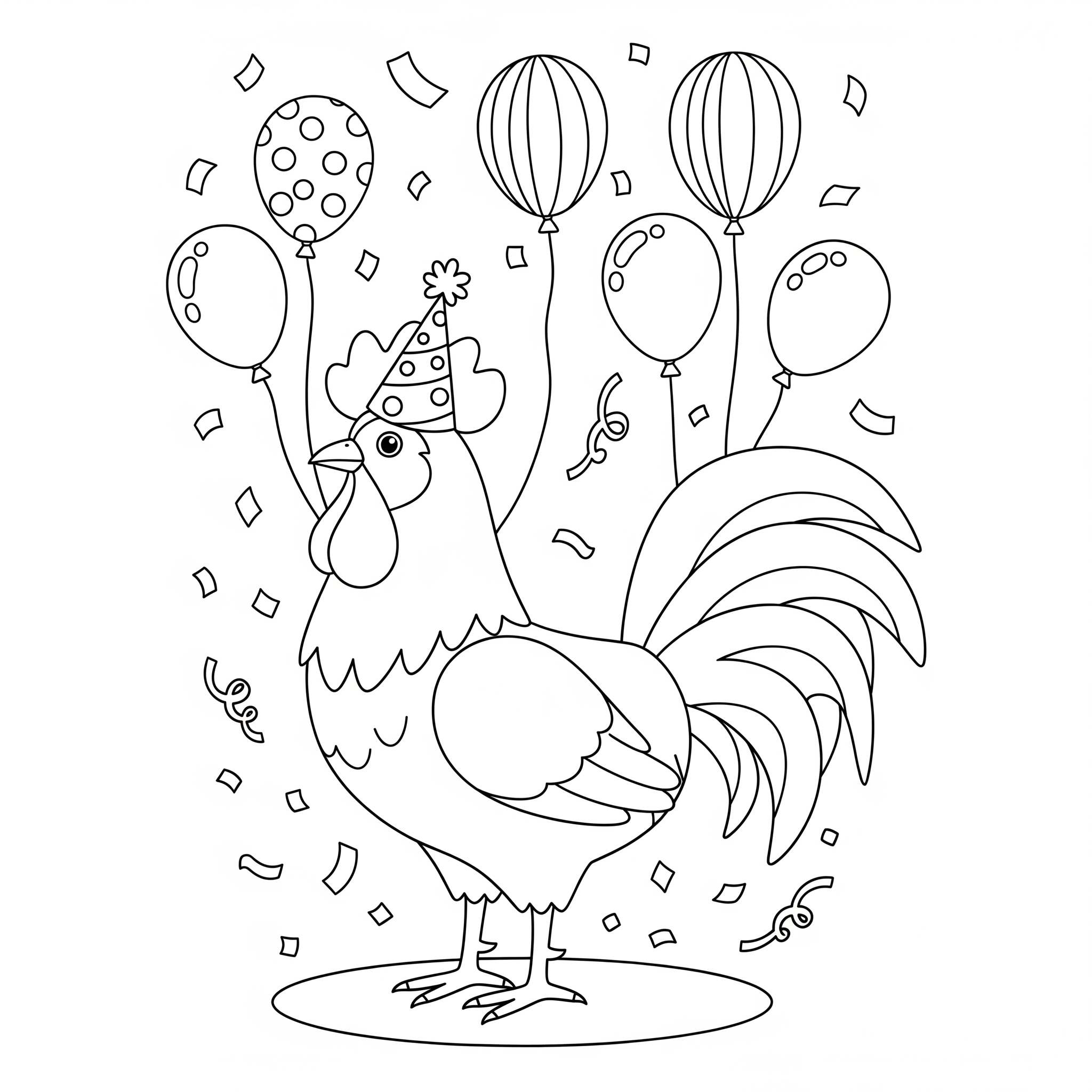 Rooster Coloring Pages 4 printable Rooster coloring pages