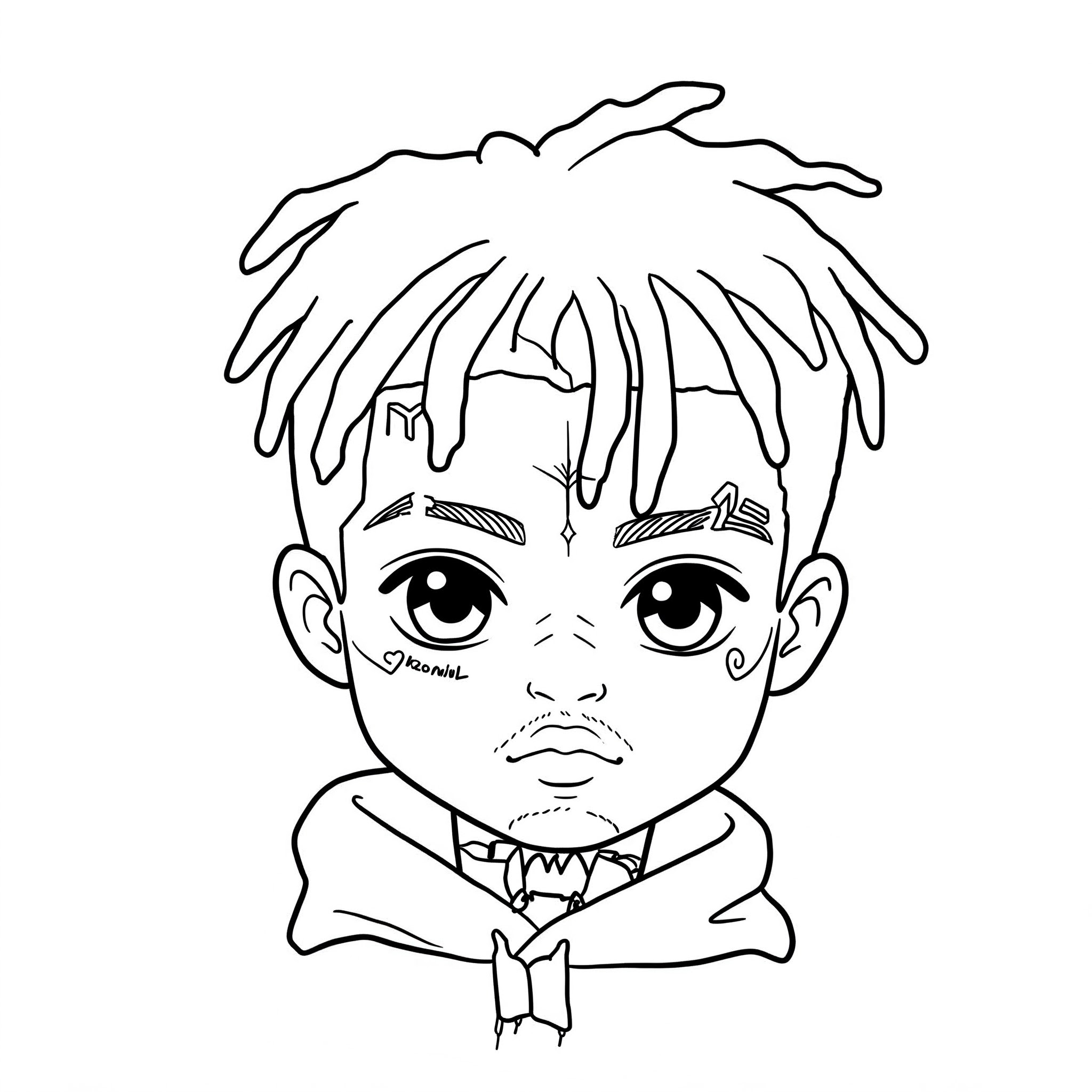 XXXTentacion Coloring Pages 19 coloring XXXTentacion pages