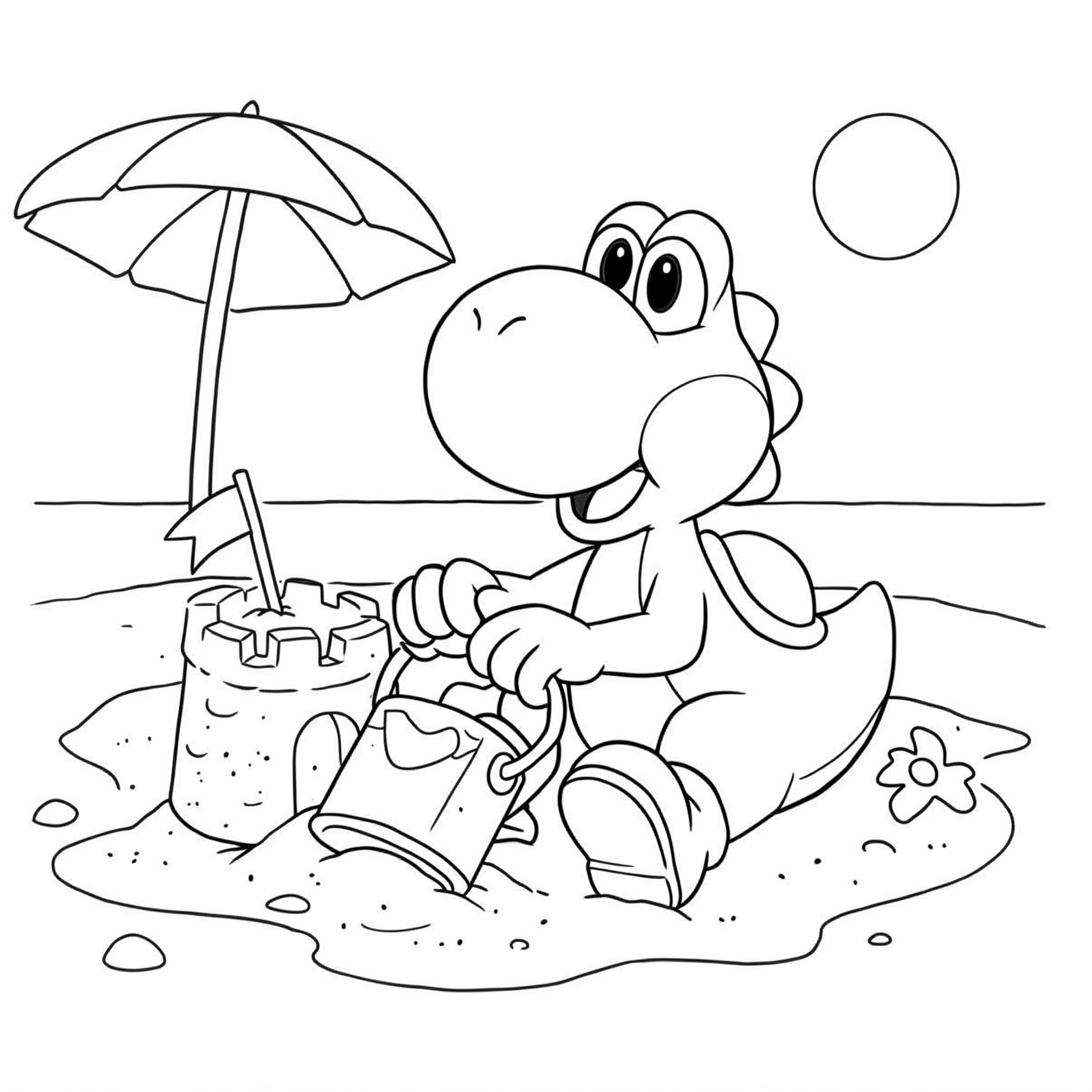 Yoshi Coloring Pages 8 Yoshi free coloring pages 1