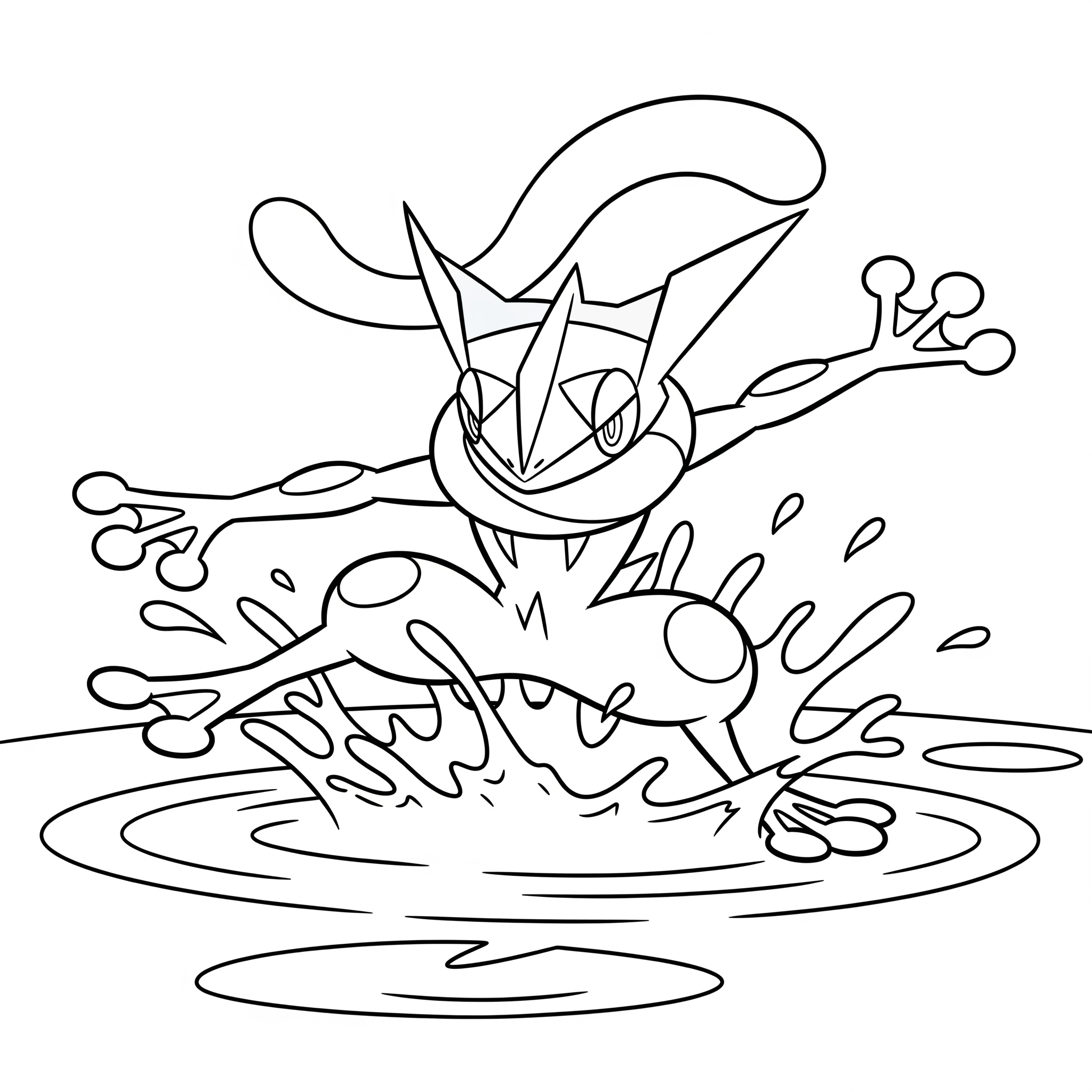 Greninja Coloring Pages 15 Greninja coloring pages for kids