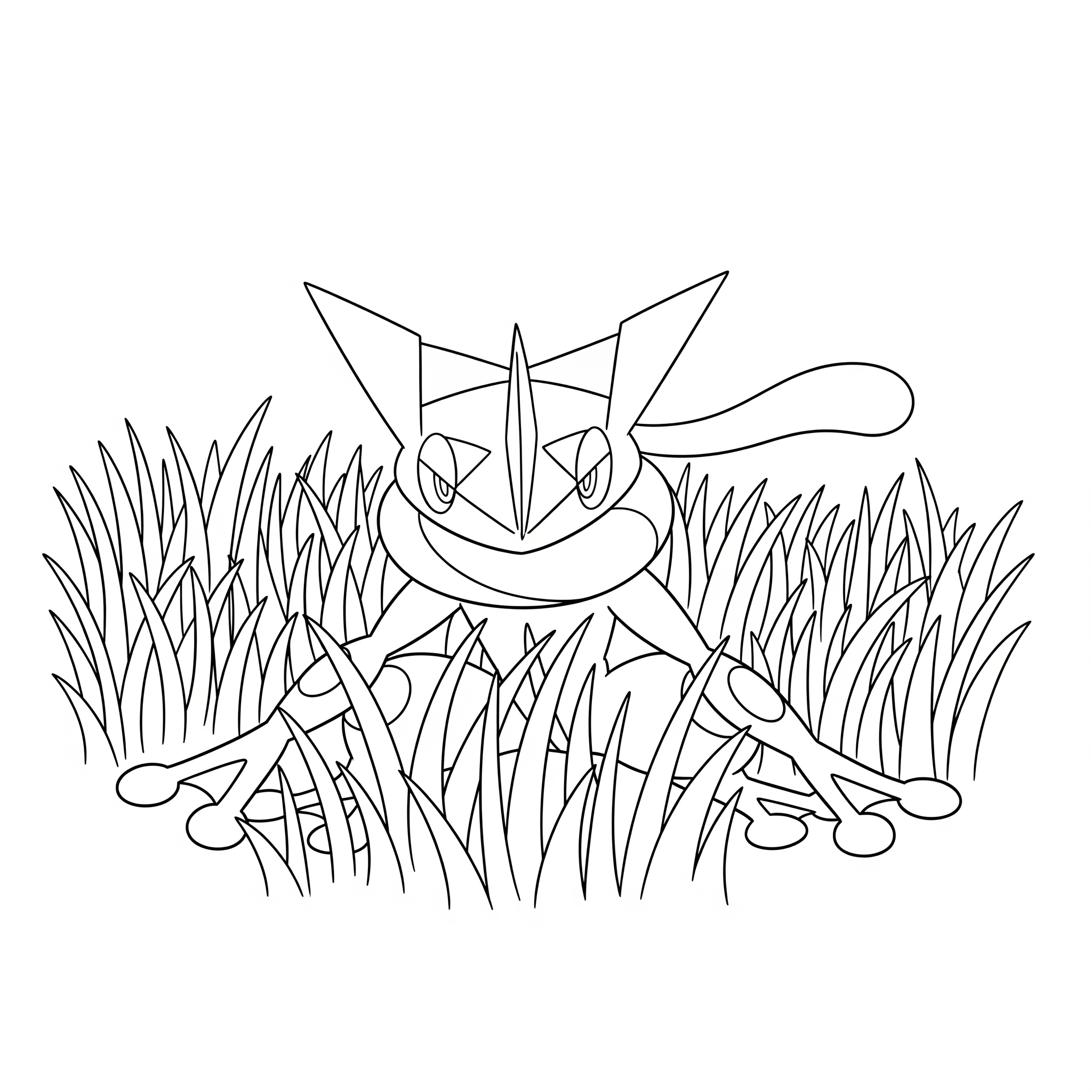Greninja Coloring Pages 17 free Greninja coloring pages for adults 1
