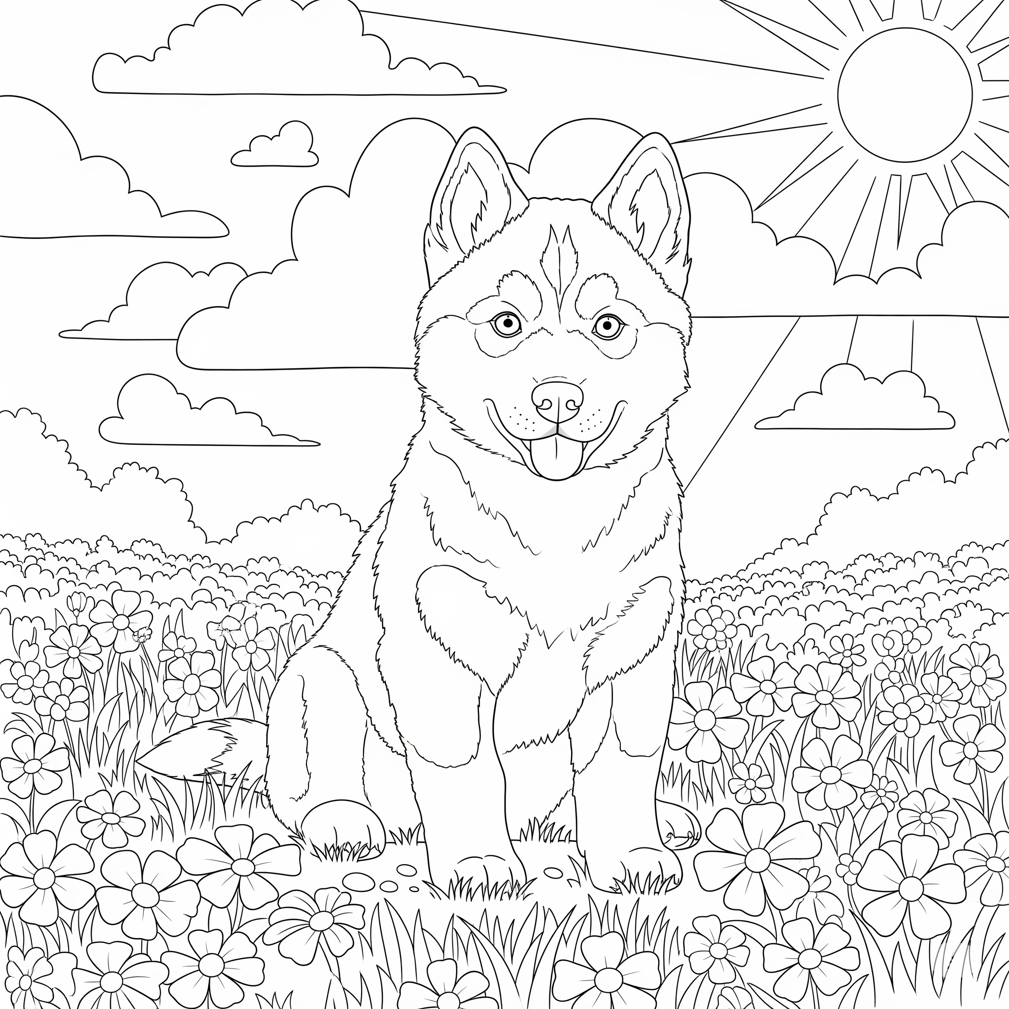 Husky Coloring Pages 9 coloring pages for Husky