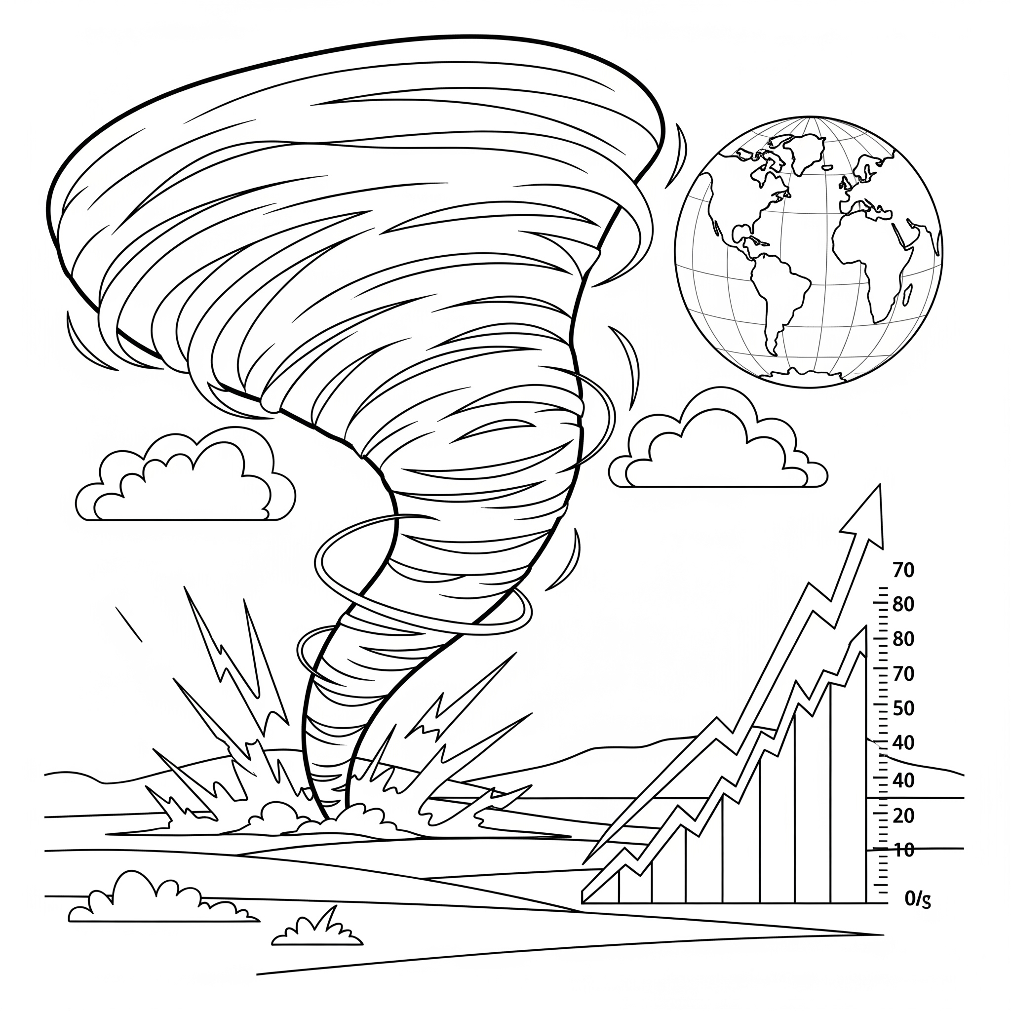 Tornado Coloring Pages 17 easy Tornado coloring pages