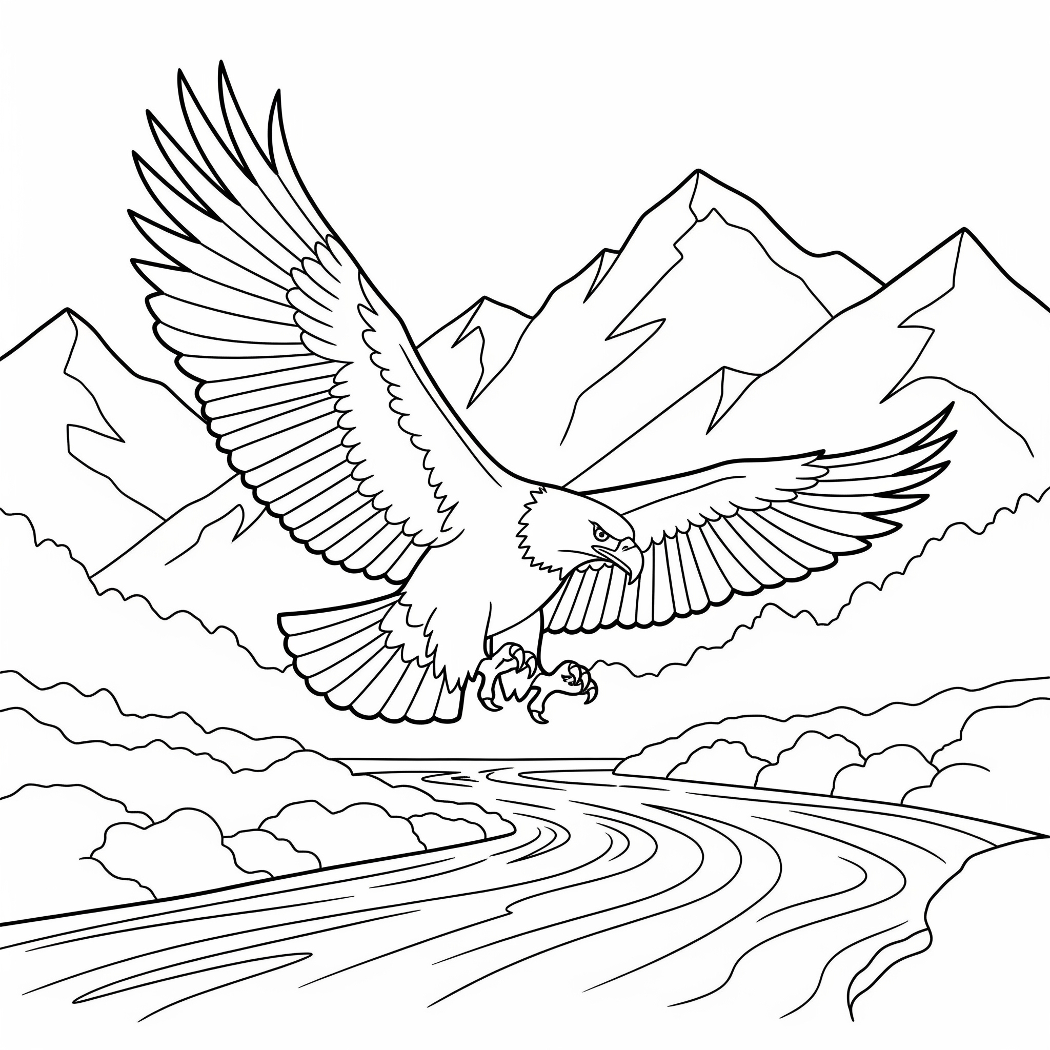 Bald Eagle Coloring Pages 18 coloring pages for kids Bald Eagle 1