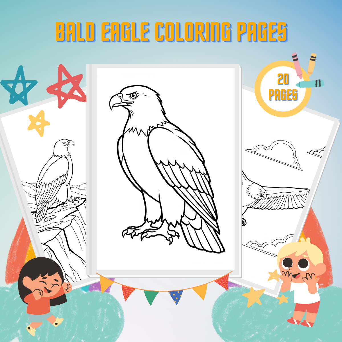 Bald Eagle Coloring Pages thumbnail