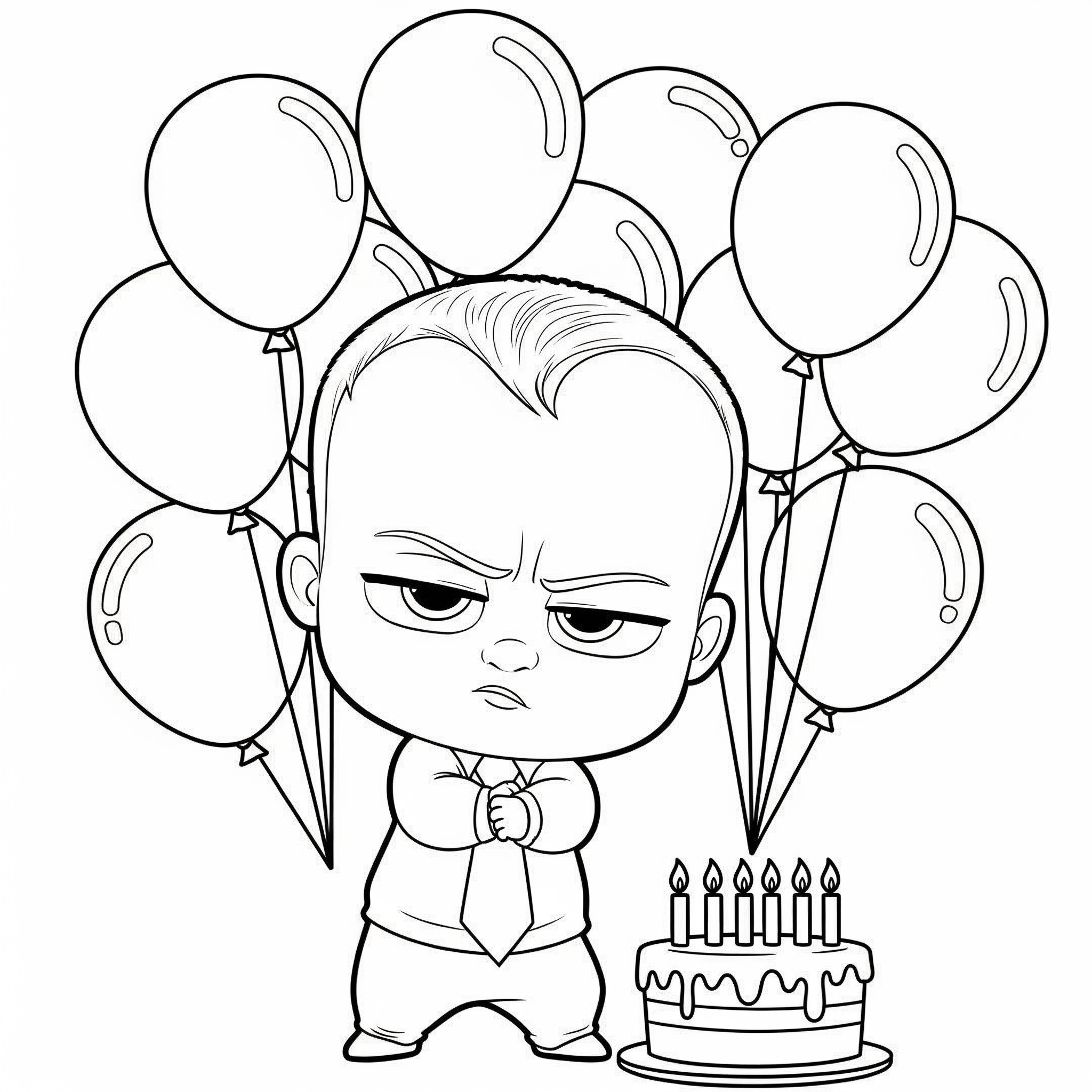 Boss Baby Coloring Pages 12 free full size printable Boss Baby coloring pages for adults pdf