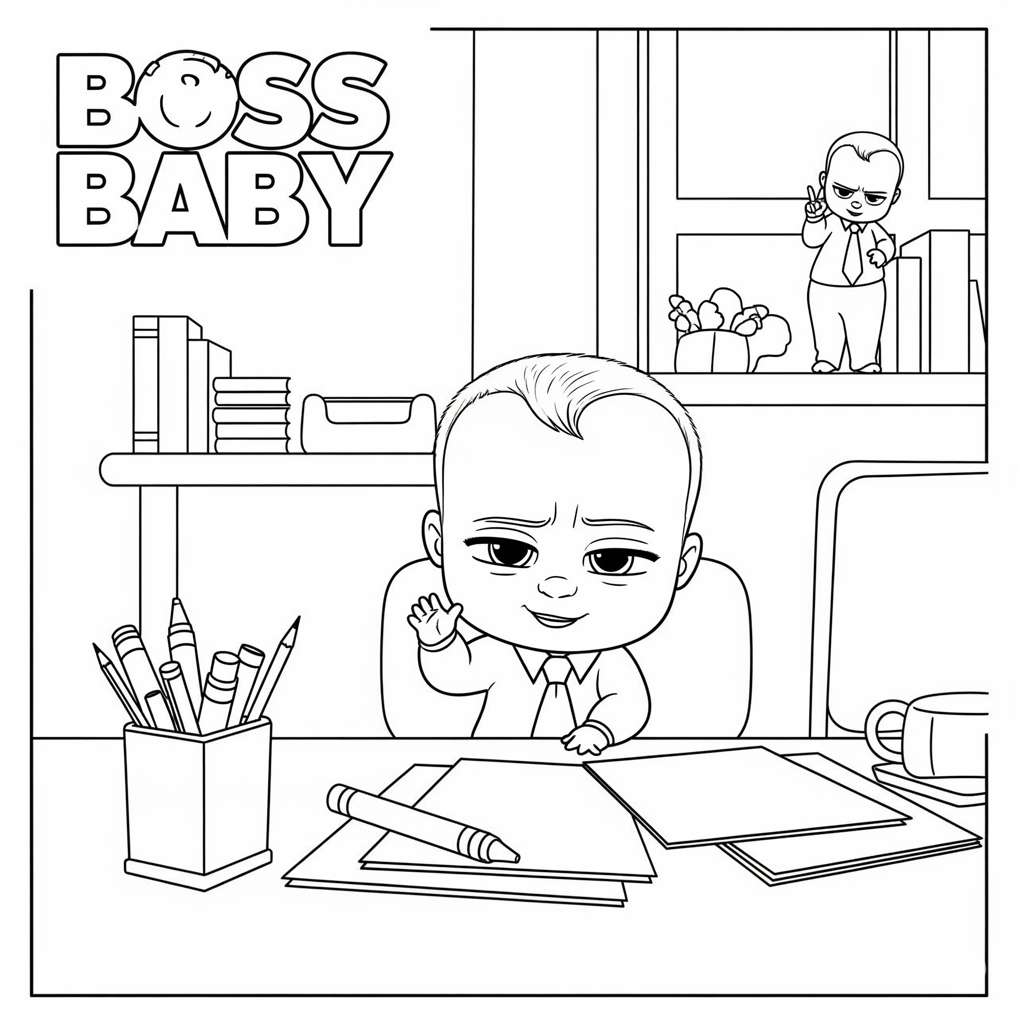 Boss Baby Coloring Pages 19 Boss Baby coloring pages for adults pdf 1