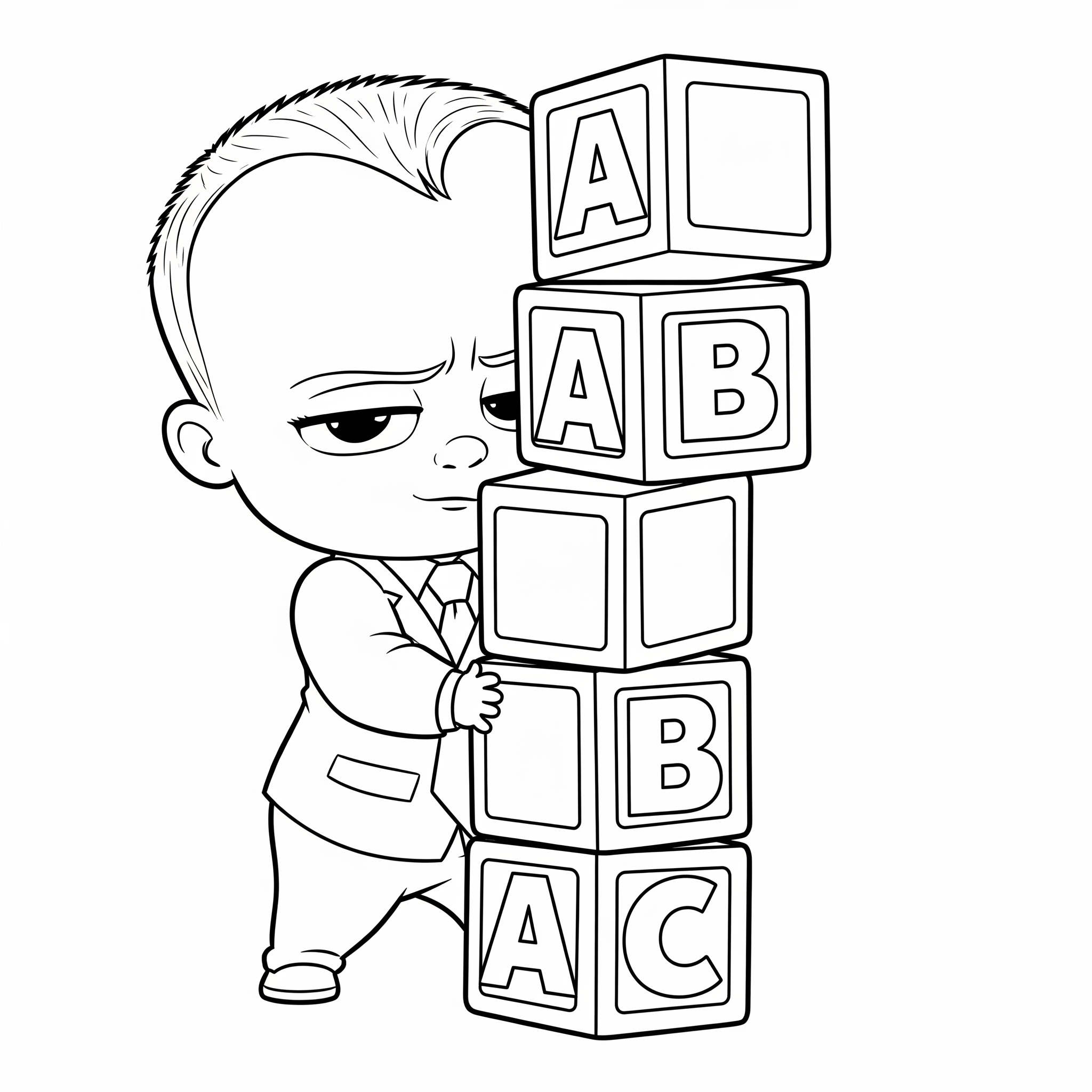 Boss Baby Coloring Pages 7 free printable Boss Baby coloring pages