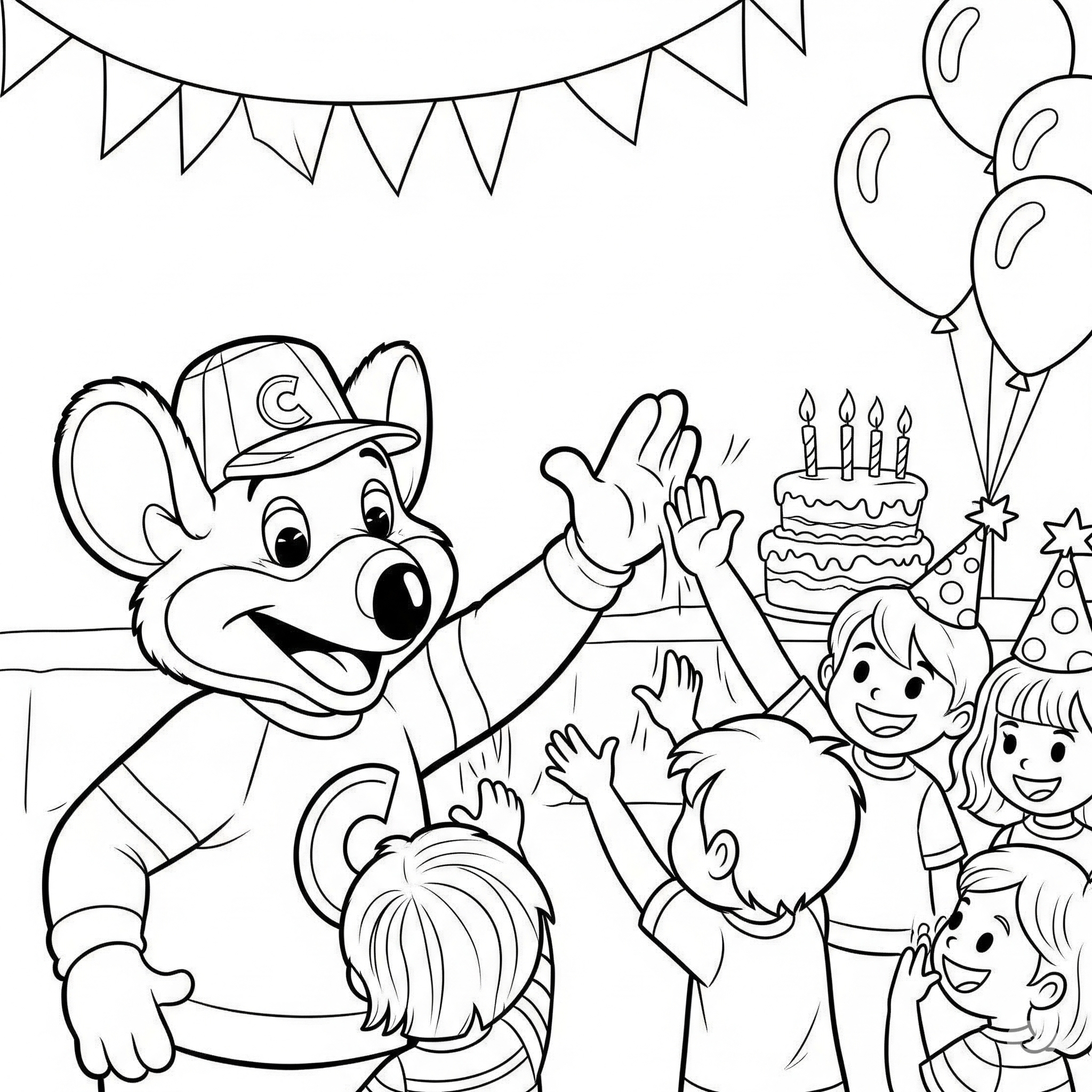 Chuck E. Cheese Coloring Pages 14 Chuck E. Cheese free coloring pages