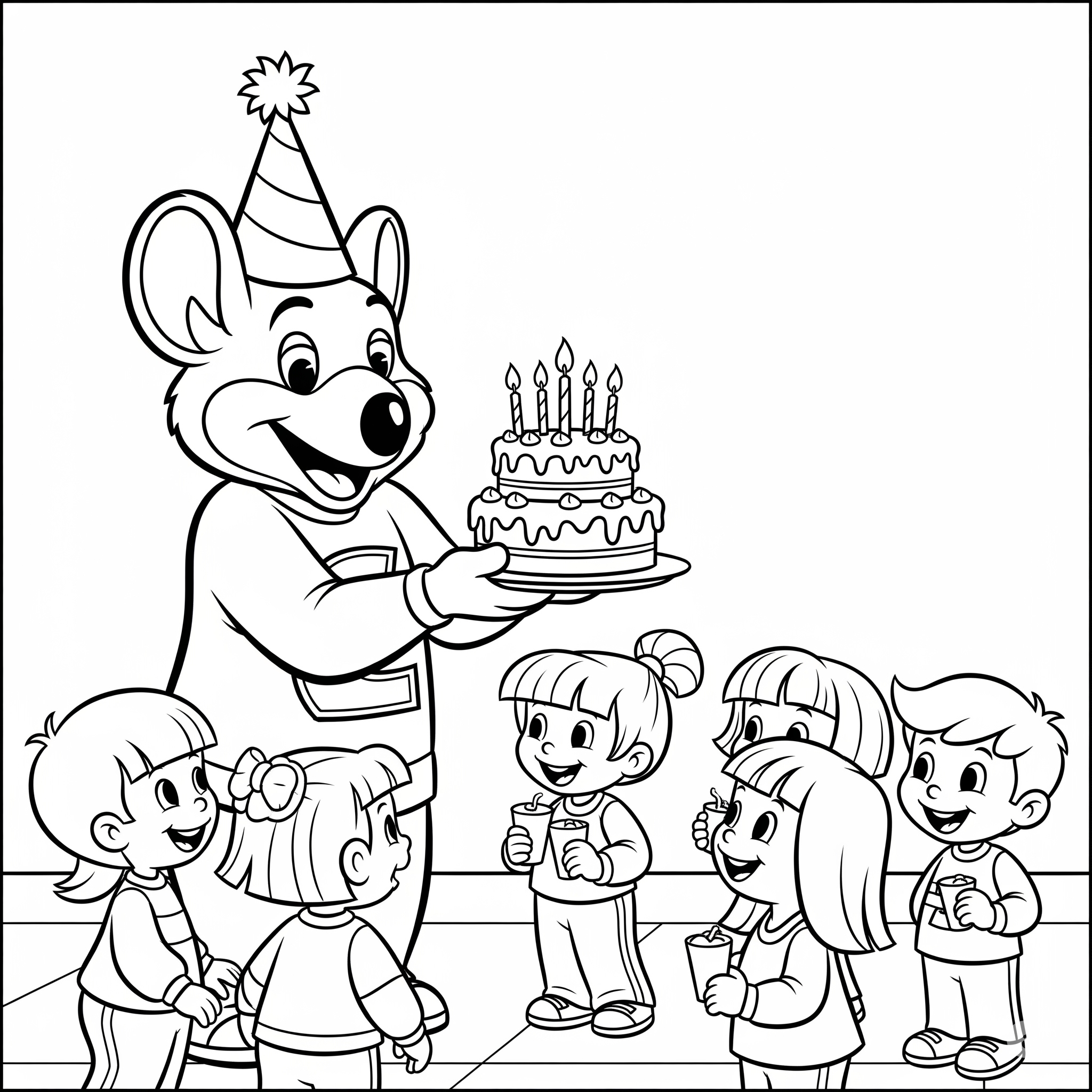 Chuck E. Cheese Coloring Pages 16 printable coloring pages Chuck E. Cheese 1