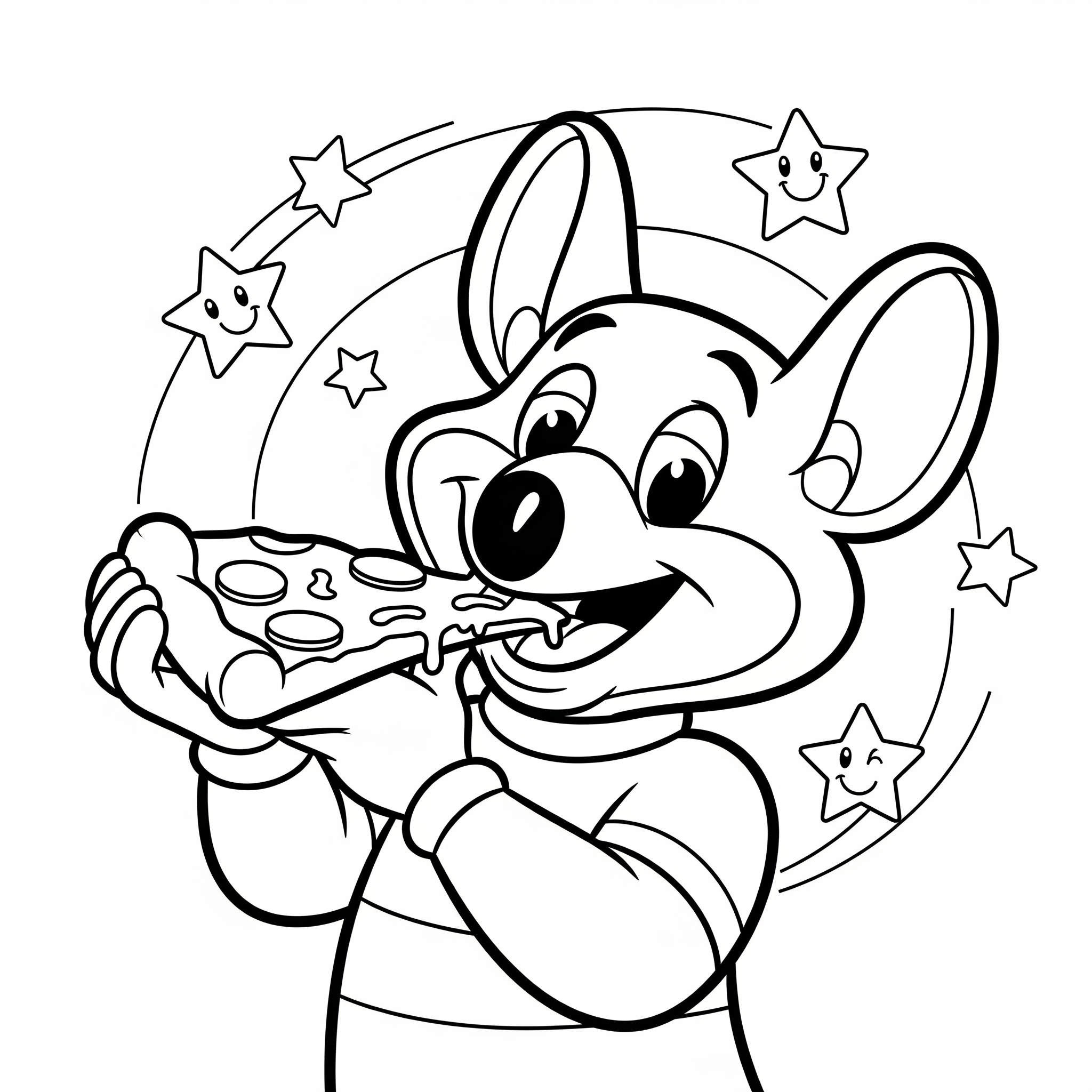 Chuck E. Cheese Coloring Pages 4 Chuck E. Cheese coloring book pages