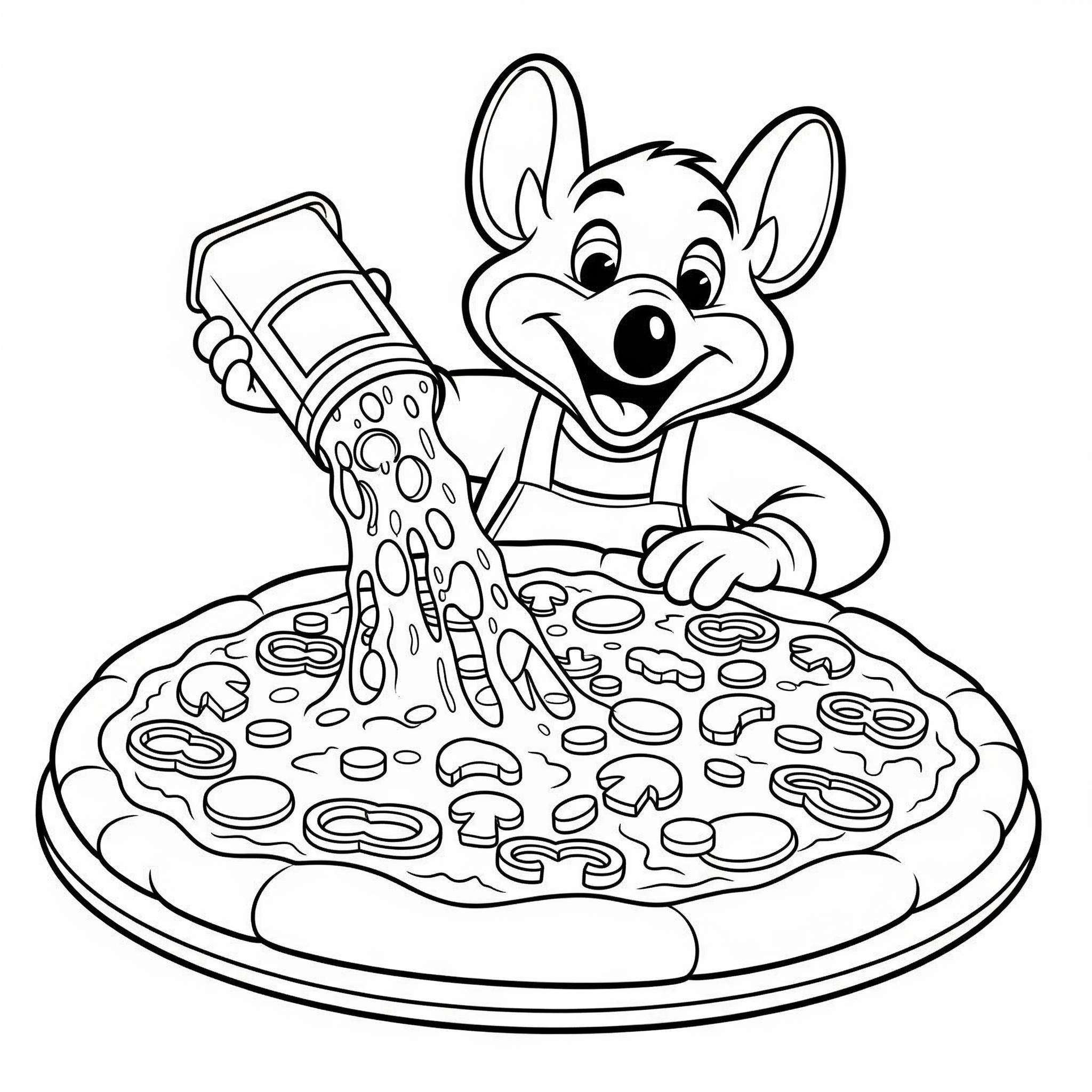 Chuck E. Cheese Coloring Pages 7 cute Chuck E. Cheese coloring pages