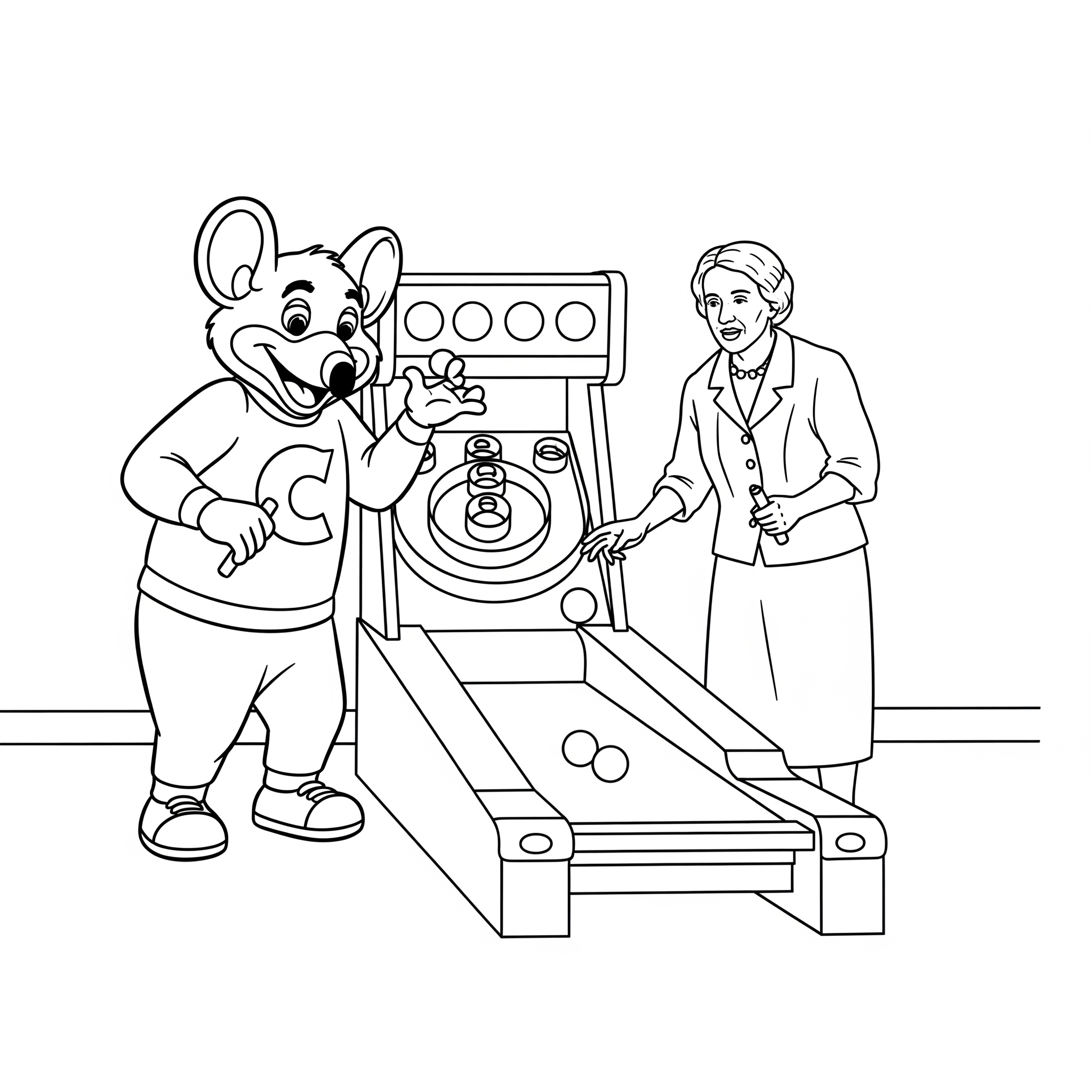 Chuck E. Cheese Coloring Pages 8 grinch cute Chuck E. Cheese coloring pages