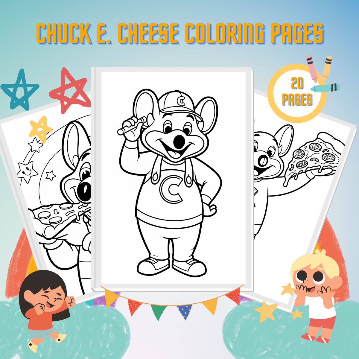 Chuck E. Cheese Coloring Pages thumbnail