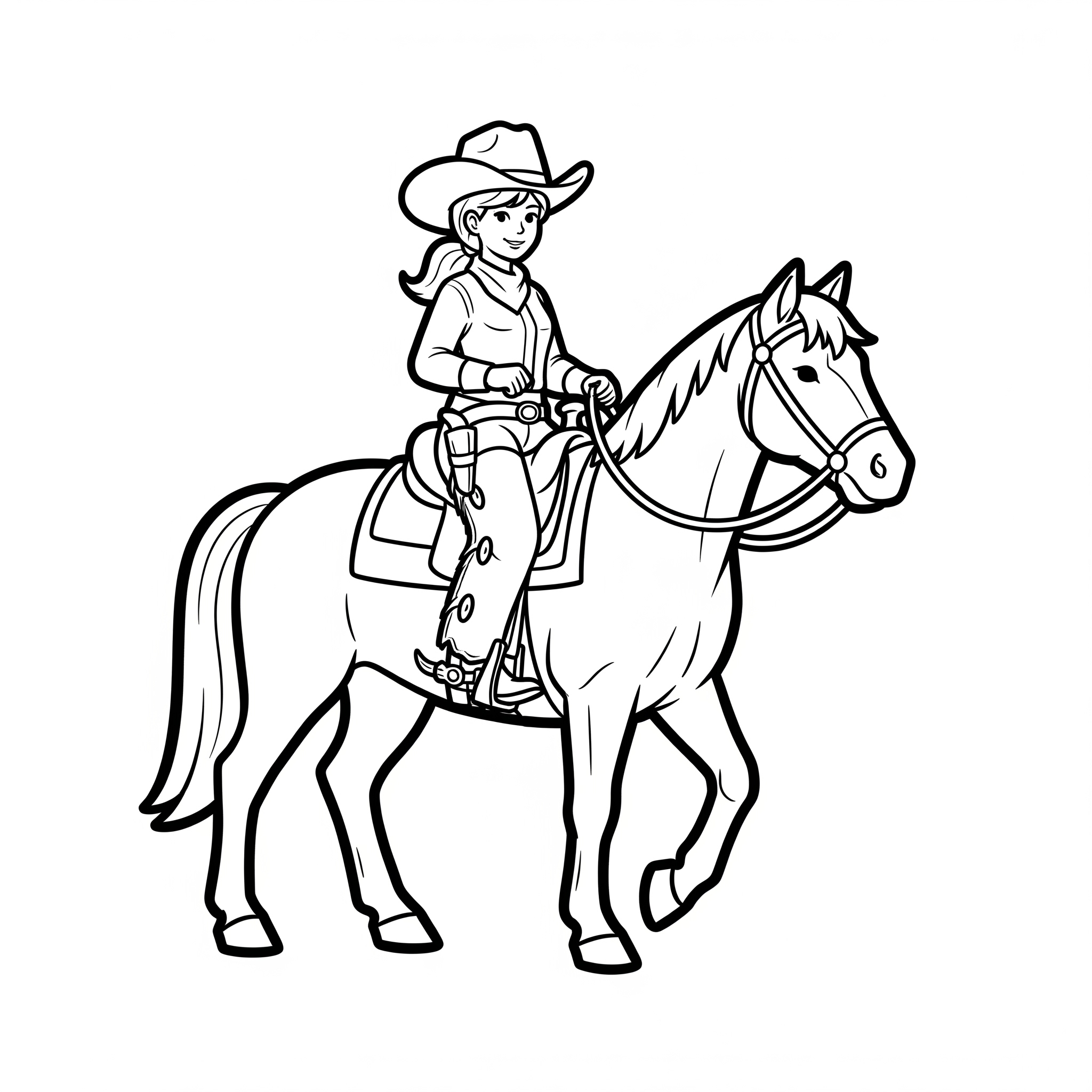 Cowgirl Coloring Pages 17 Cowgirl themed coloring pages