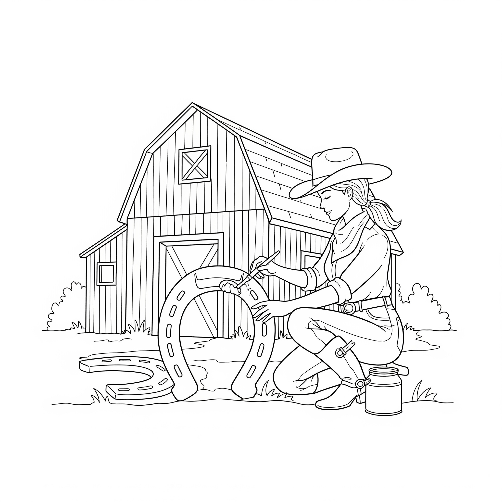 Cowgirl Coloring Pages 19 merry Cowgirl coloring pages