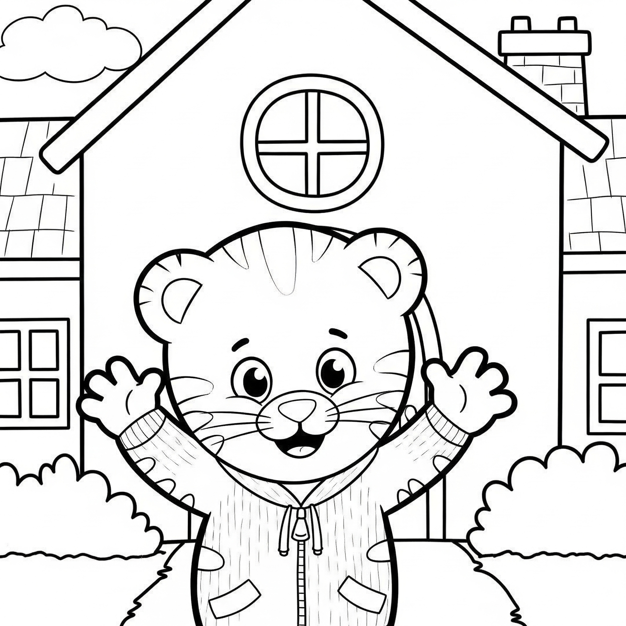 Daniel Tiger Coloring Pages 5 free full size printable Daniel Tiger coloring pages for adults pdf