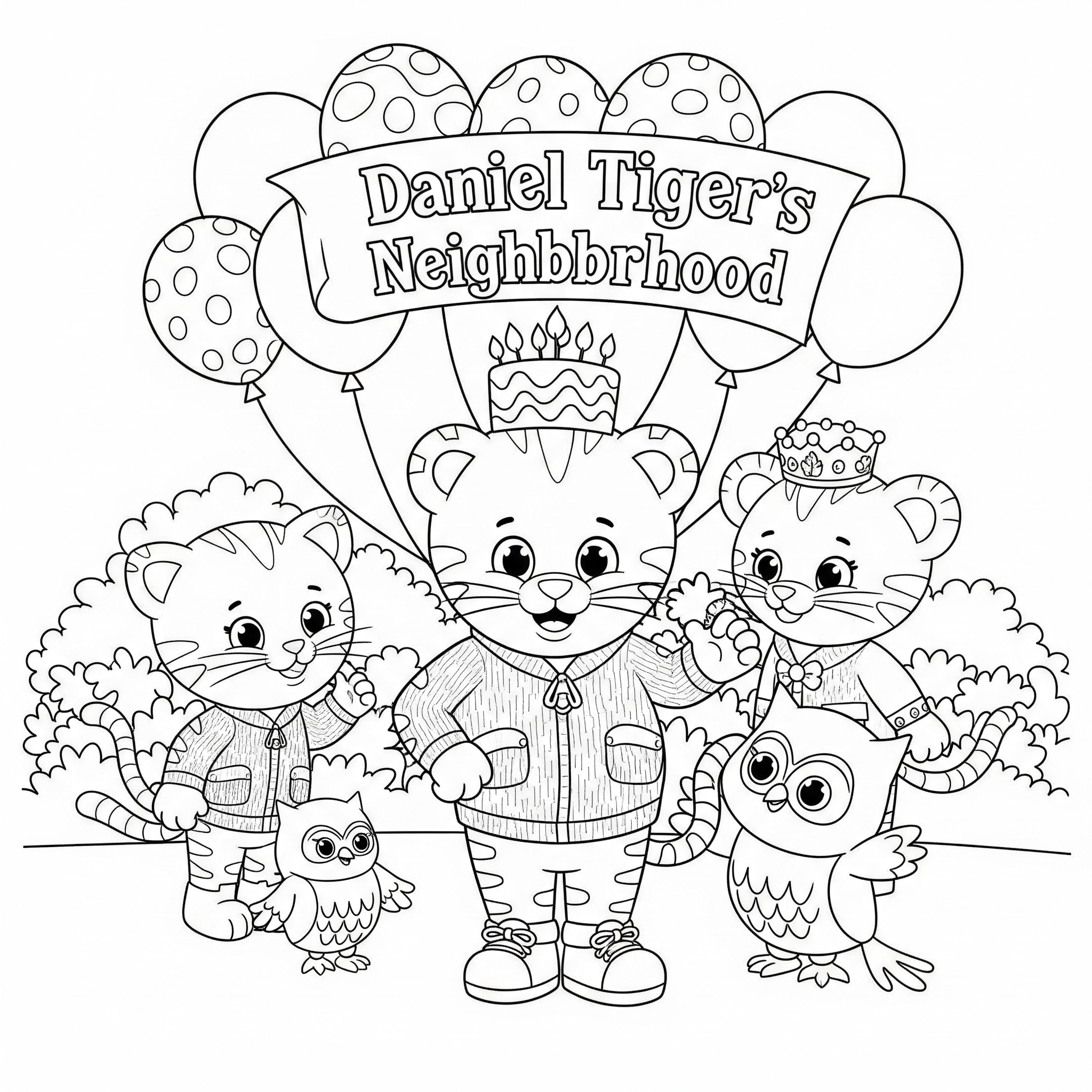 Daniel Tiger Coloring Pages 7 kawaii cute Daniel Tiger coloring pages
