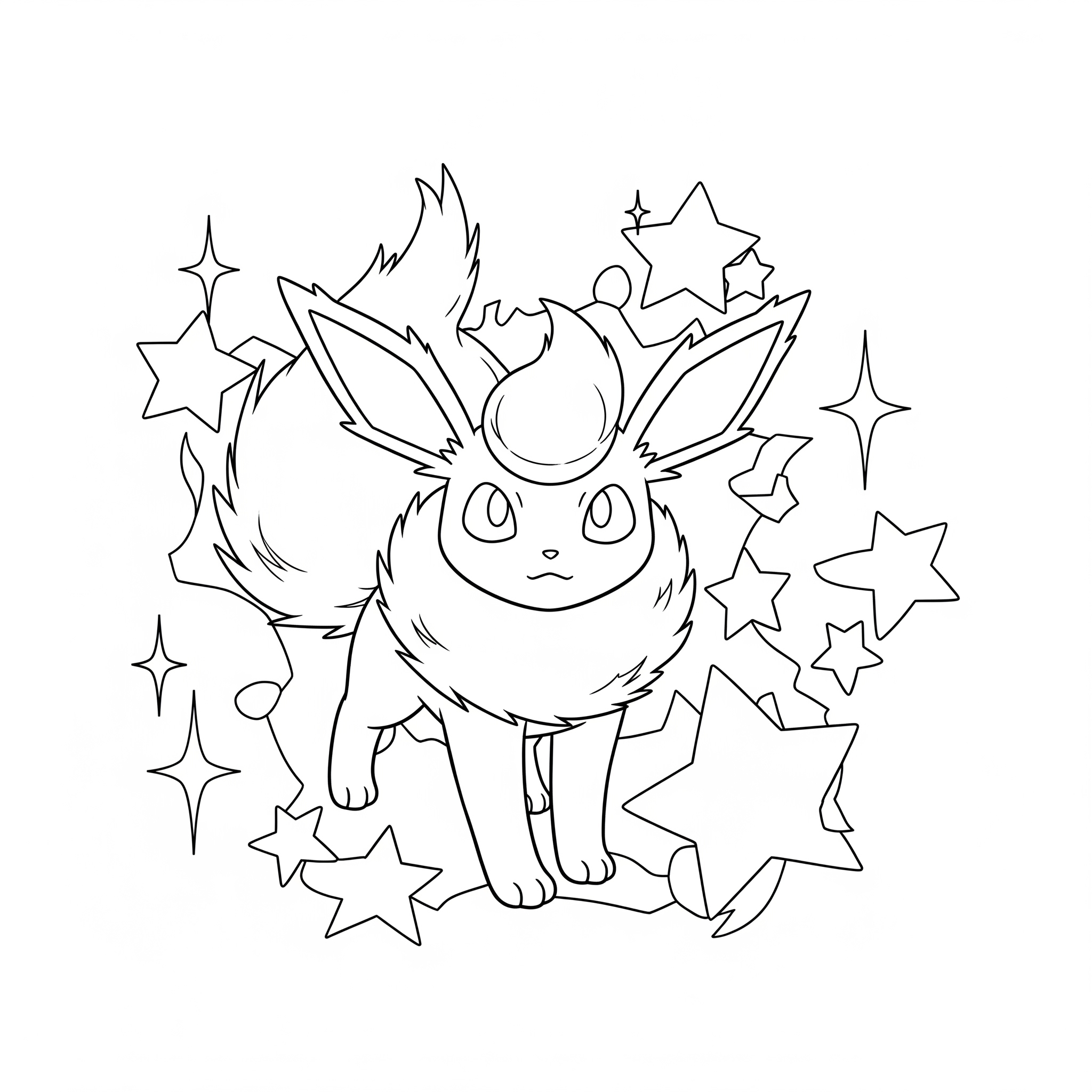 Flareon Coloring Pages 14 Flareon ornaments coloring pages