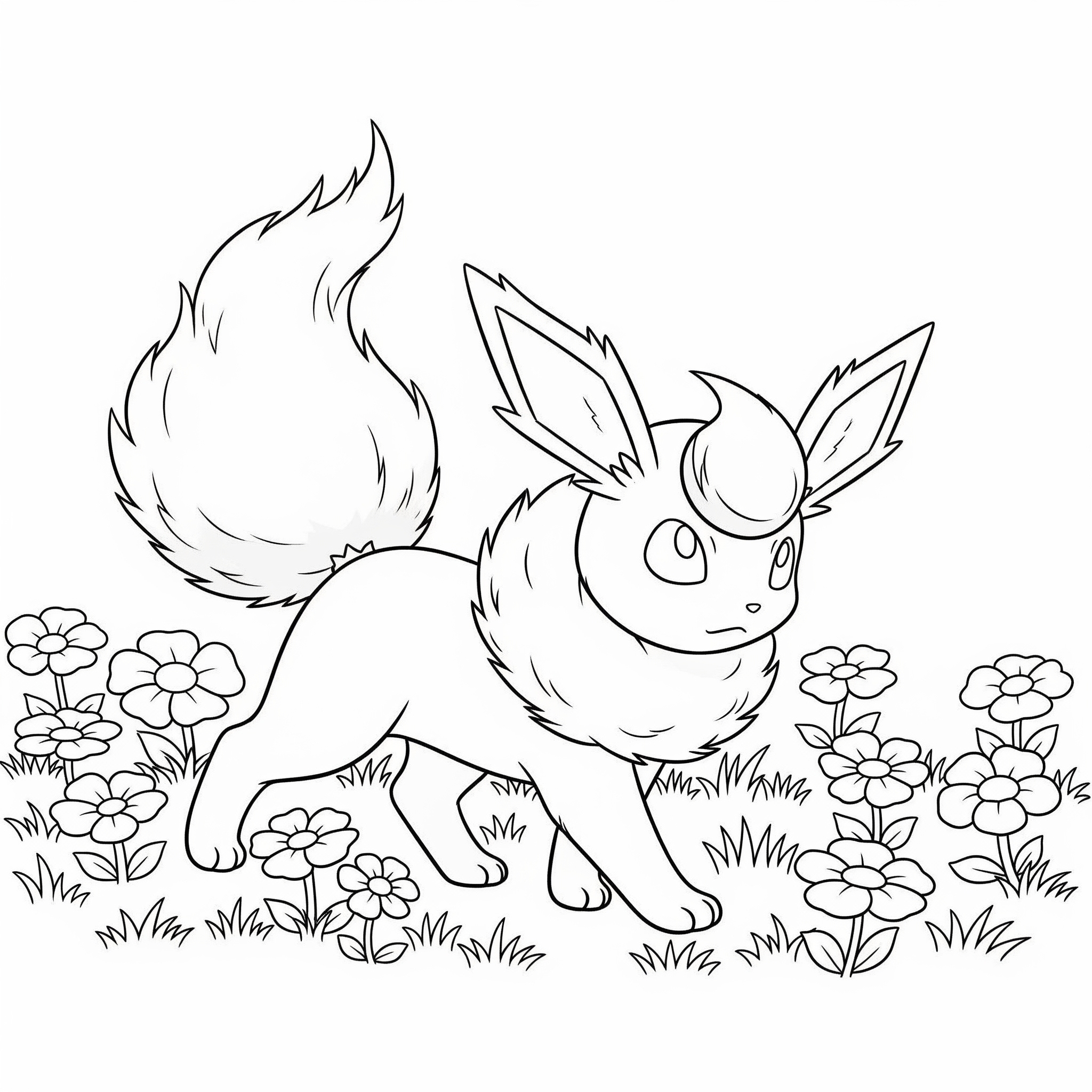 Flareon Coloring Pages 17 easy Flareon coloring pages