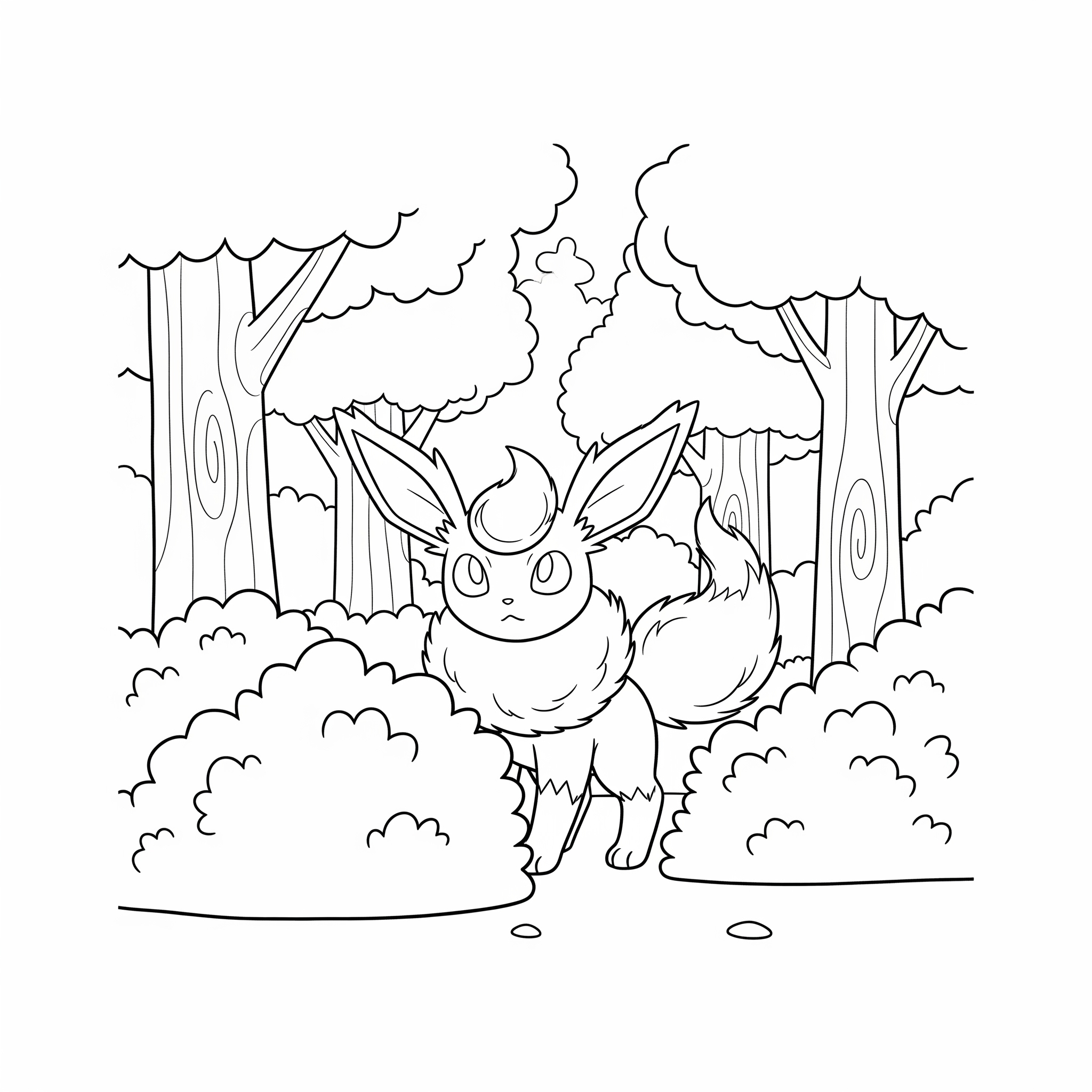 Flareon Coloring Pages 18 vintage Flareon coloring pages
