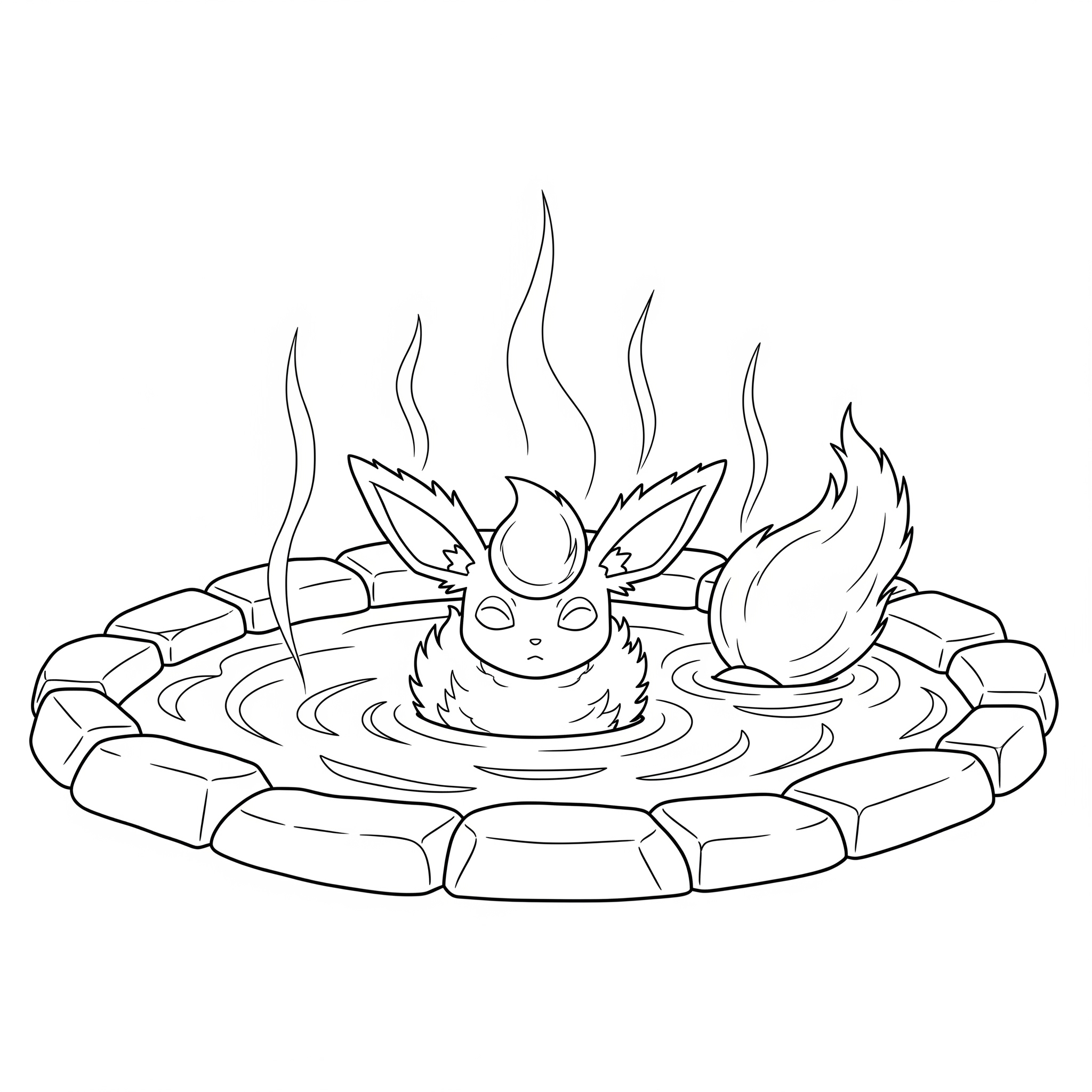 Flareon Coloring Pages 3 free Flareon printable coloring pages