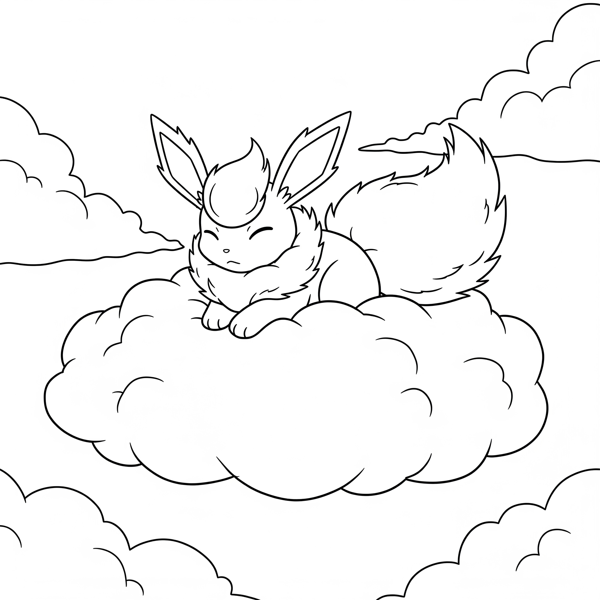 Flareon Coloring Pages 4 cute Flareon coloring pages