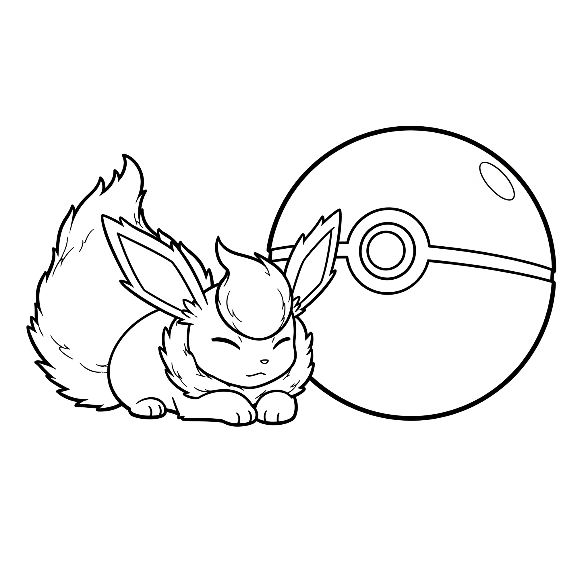 Flareon Coloring Pages 9 printable Flareon coloring pages