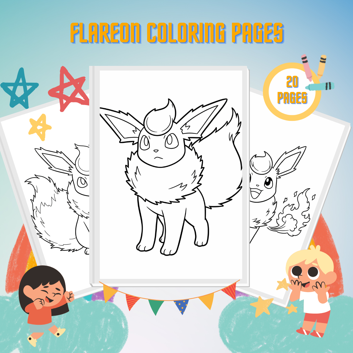 Flareon Coloring Pages thumbnail
