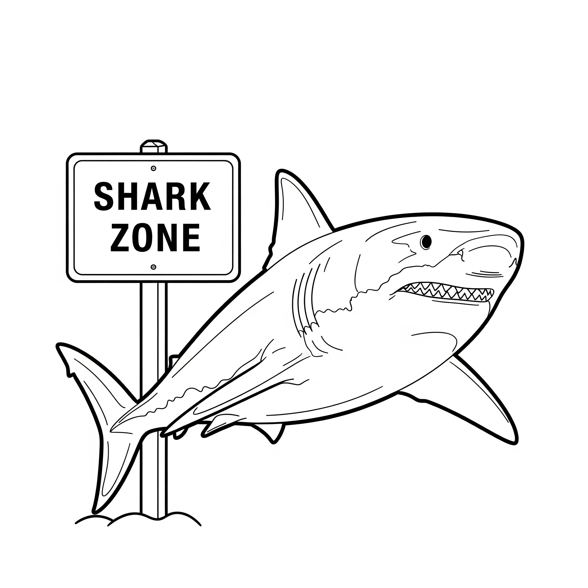 Great White Shark Coloring Pages 17 Great White Shark themed coloring pages