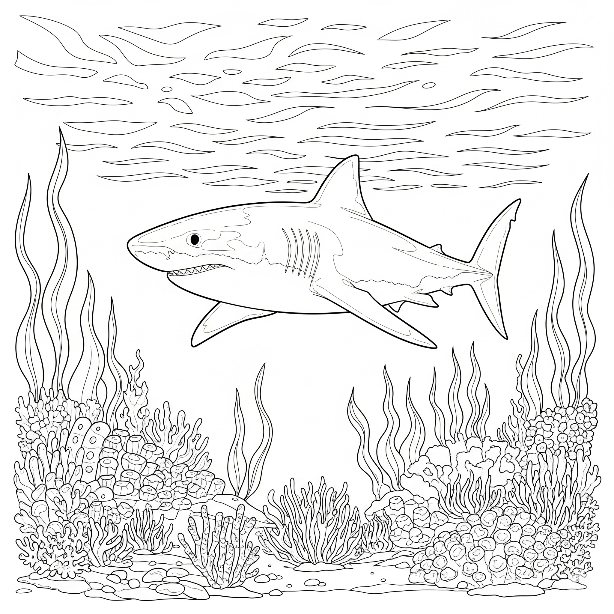 Great White Shark Coloring Pages 18 preschool Great White Shark coloring pages