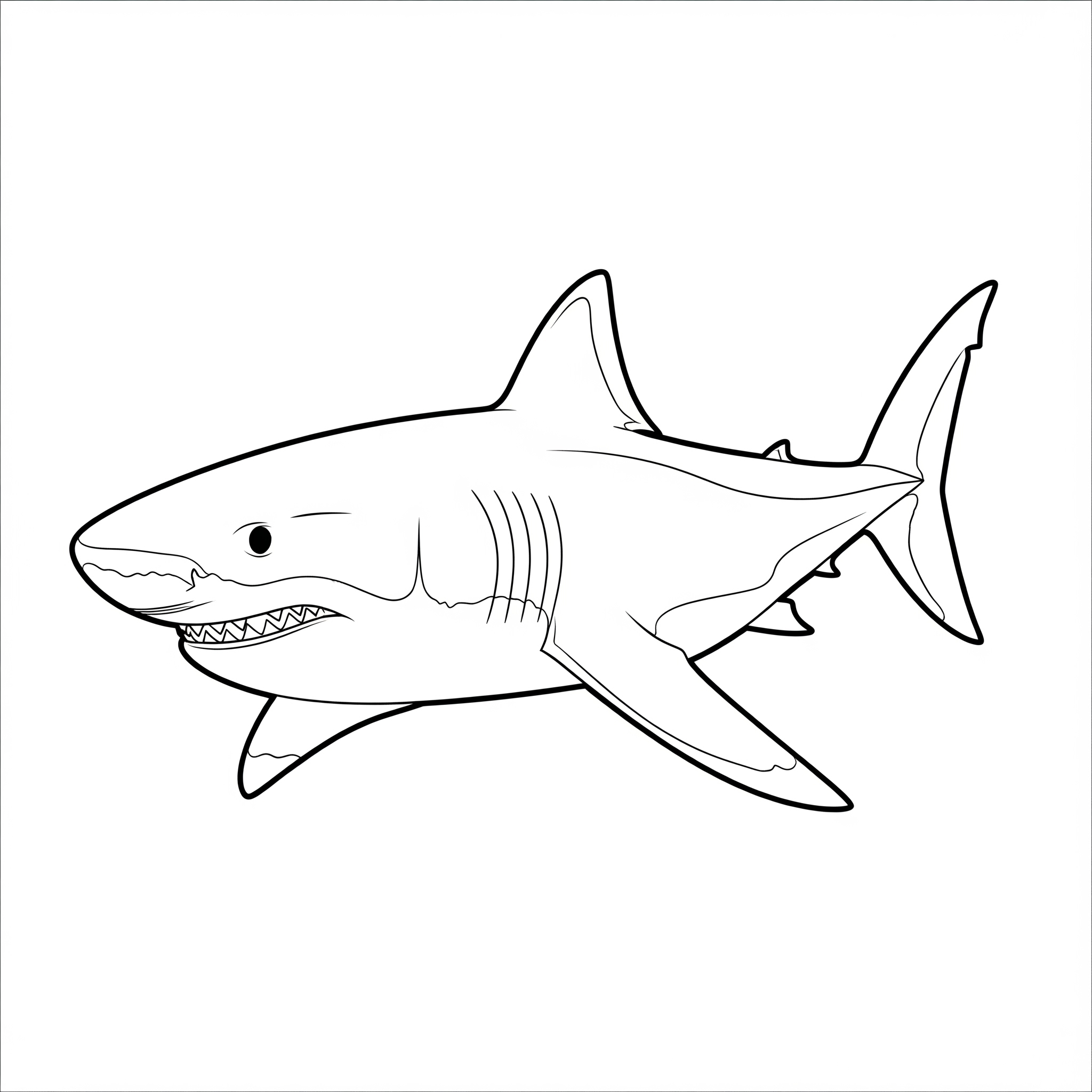 Great White Shark Coloring Pages 3 Great White Shark cards coloring pages
