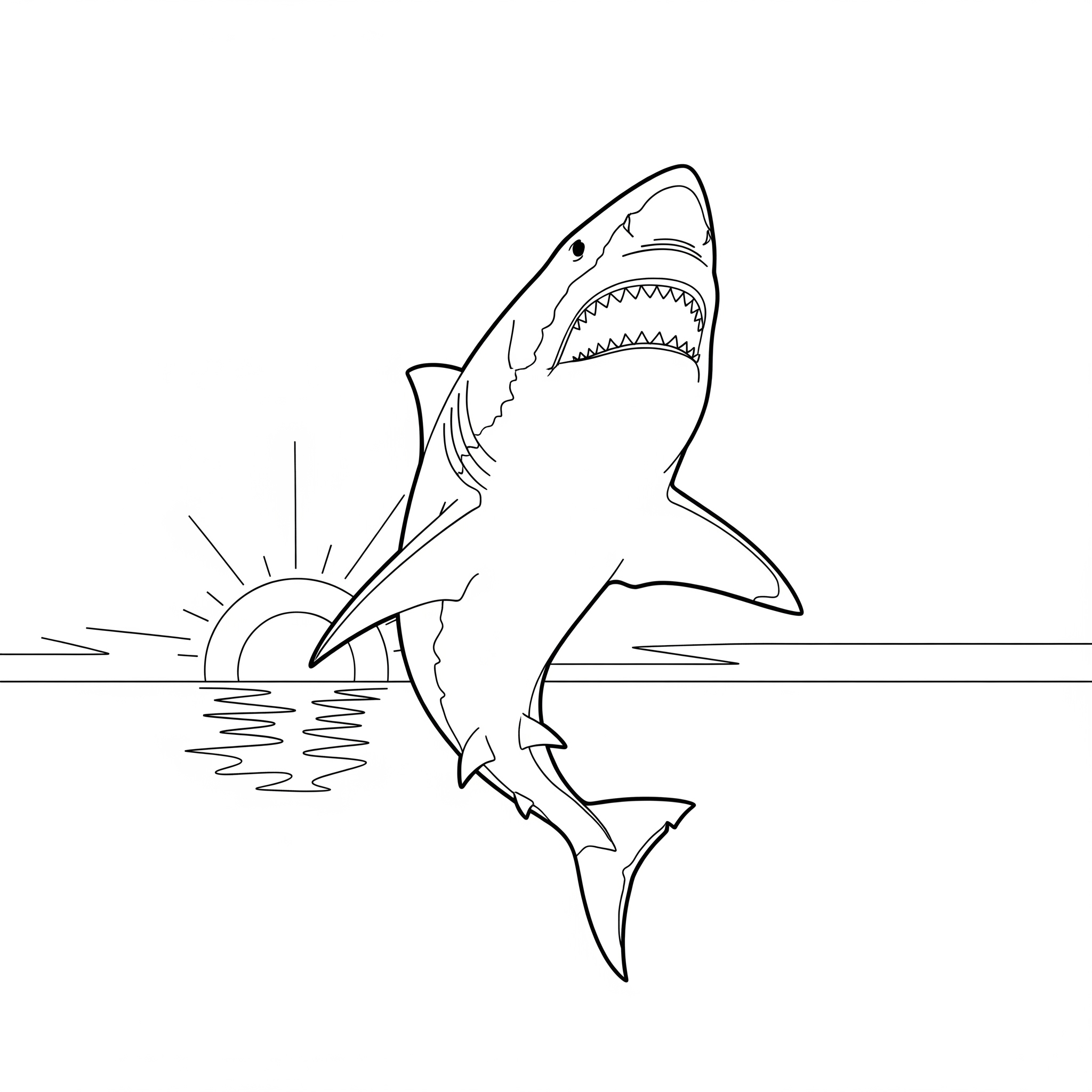 Great White Shark Coloring Pages 5 free printable coloring pages Great White Shark