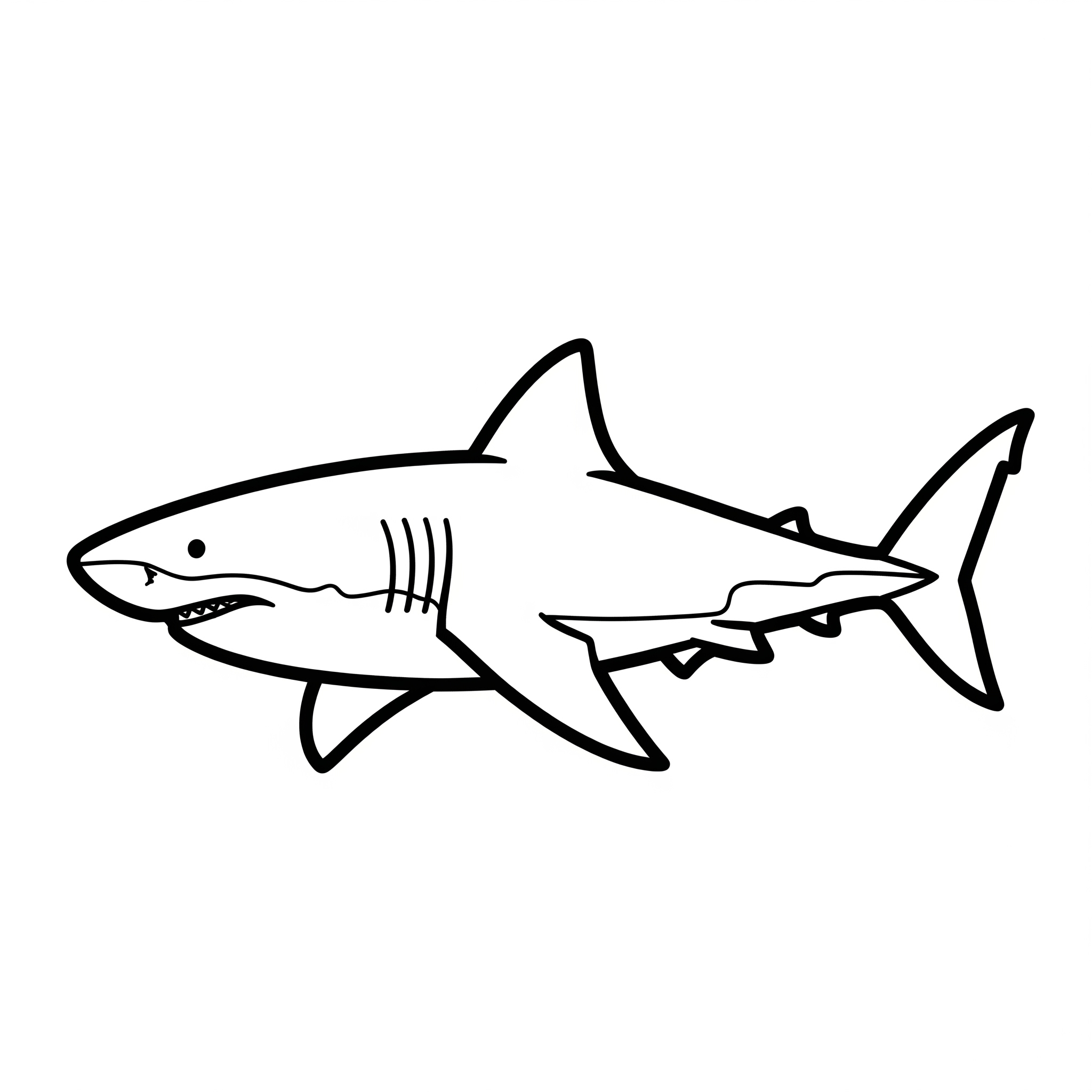 Great White Shark Coloring Pages 6 coloring pages for kids Great White Shark