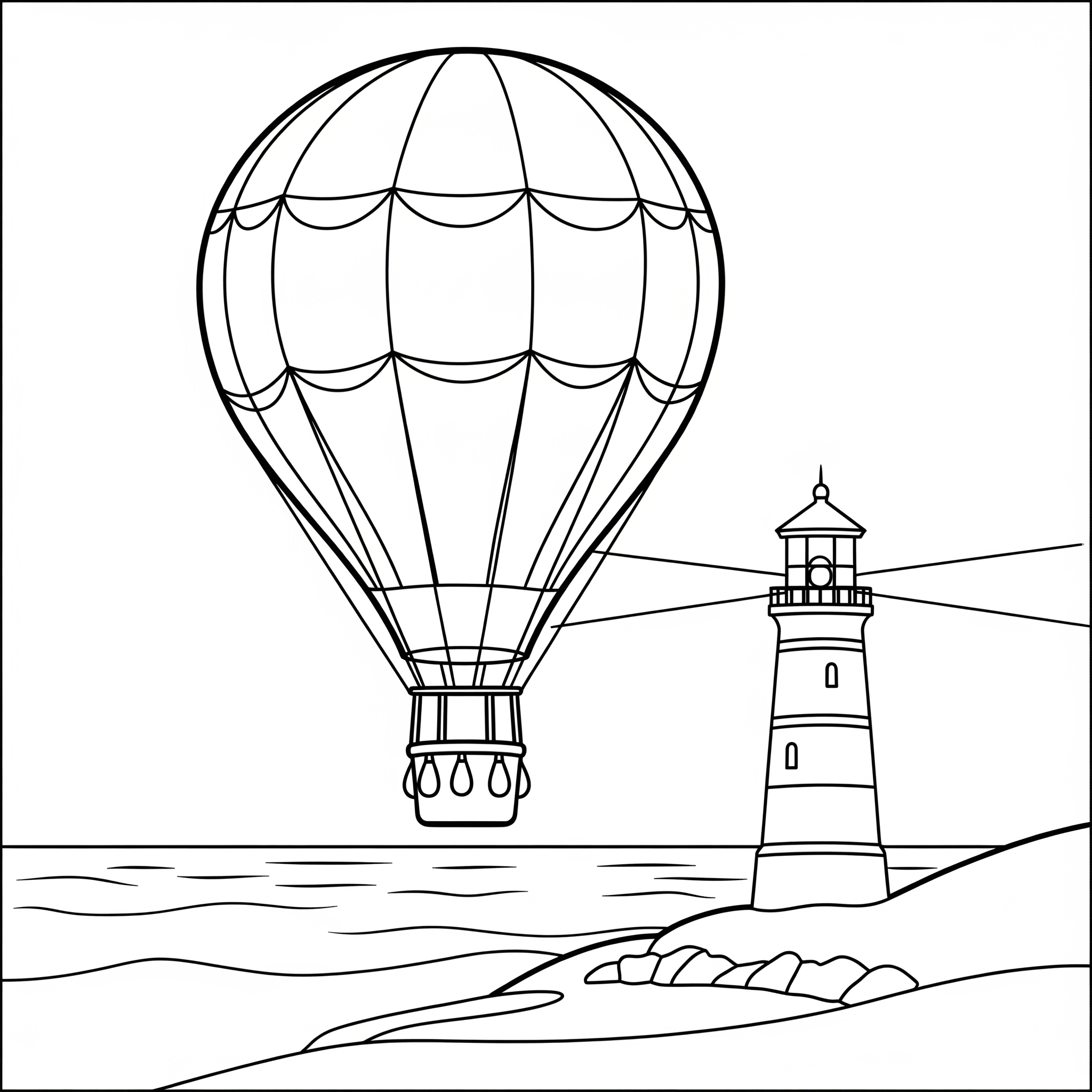 Hot Air Balloon Coloring Pages 11 free Hot Air Balloon coloring pages for kids