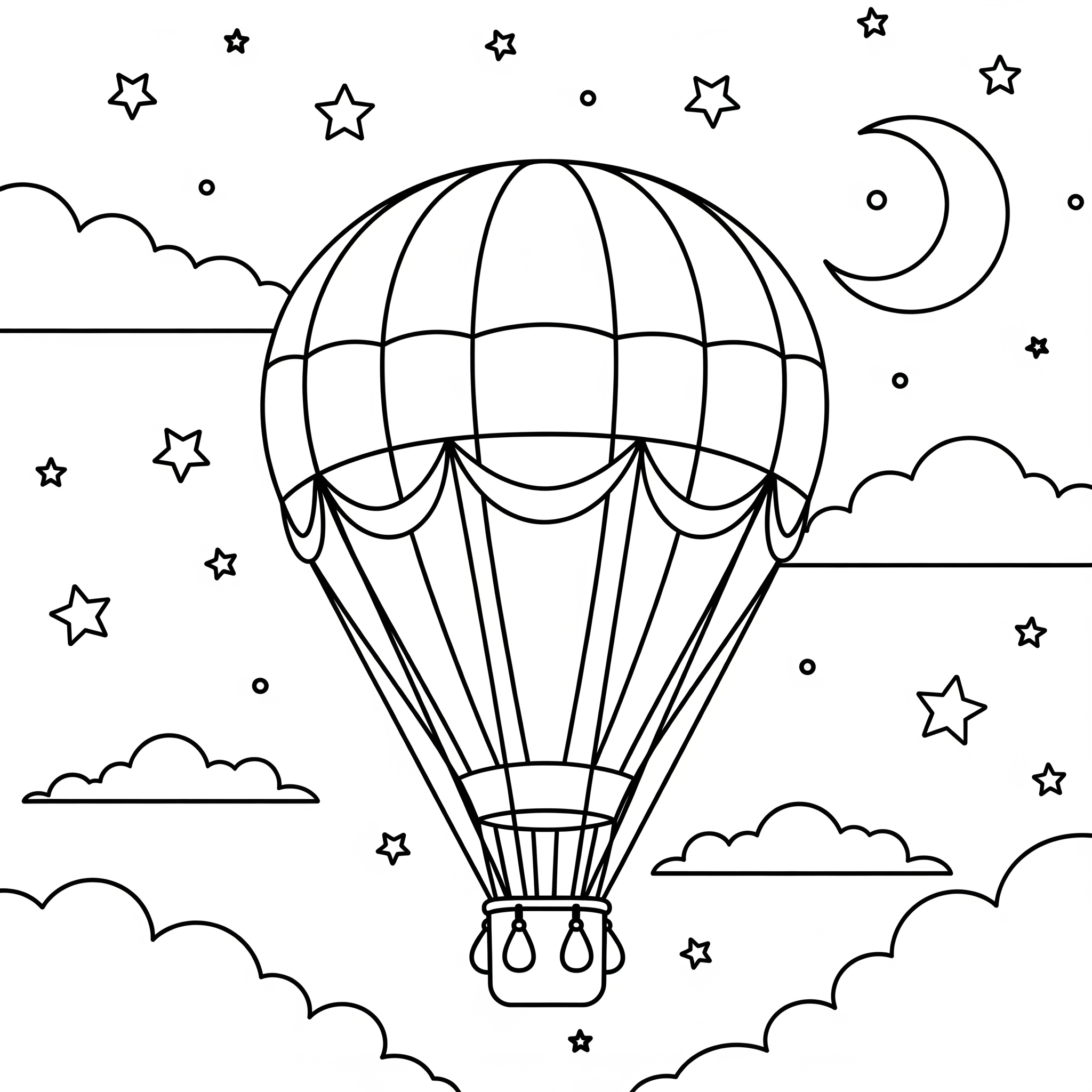 Hot Air Balloon Coloring Pages 17 merry Hot Air Balloon coloring pages