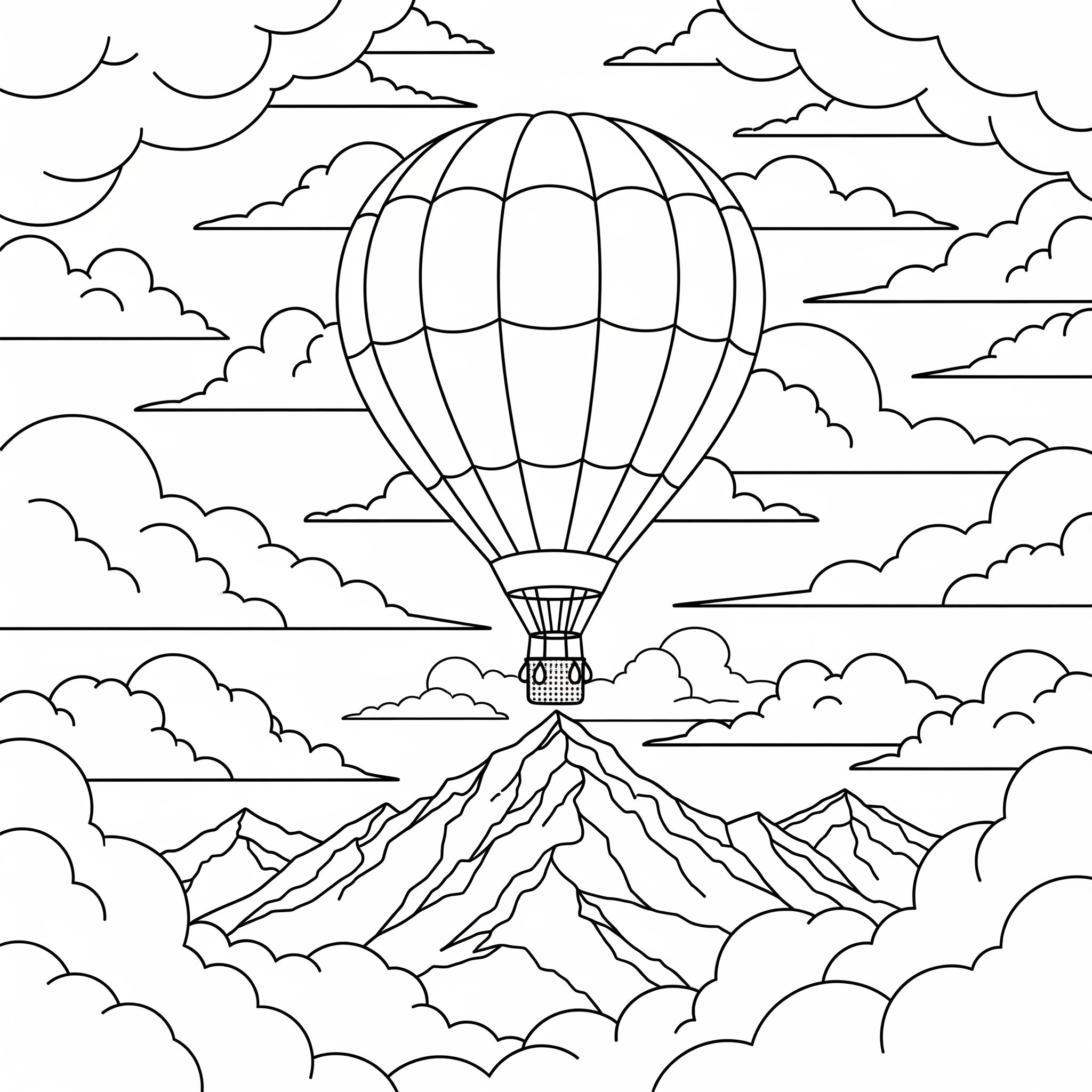 Hot Air Balloon Coloring Pages 22 fun Hot Air Balloon coloring pages