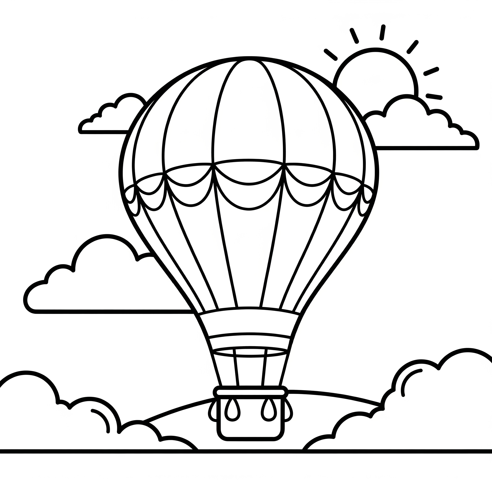 Hot Air Balloon Coloring Pages 5 Hot Air Balloon decorations coloring pages