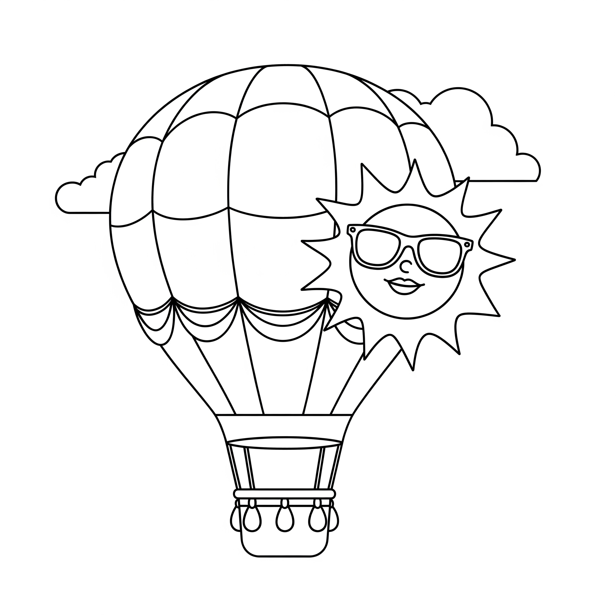 Hot Air Balloon Coloring Pages 6 free Hot Air Balloon tree coloring pages
