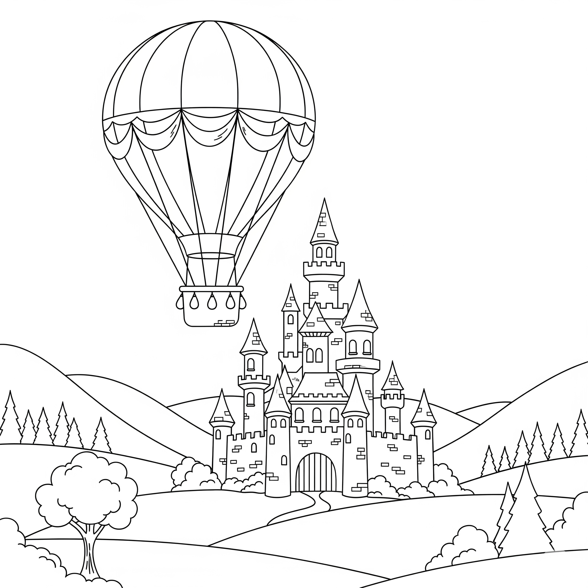 Hot Air Balloon Coloring Pages 9 Hot Air Balloon coloring pages