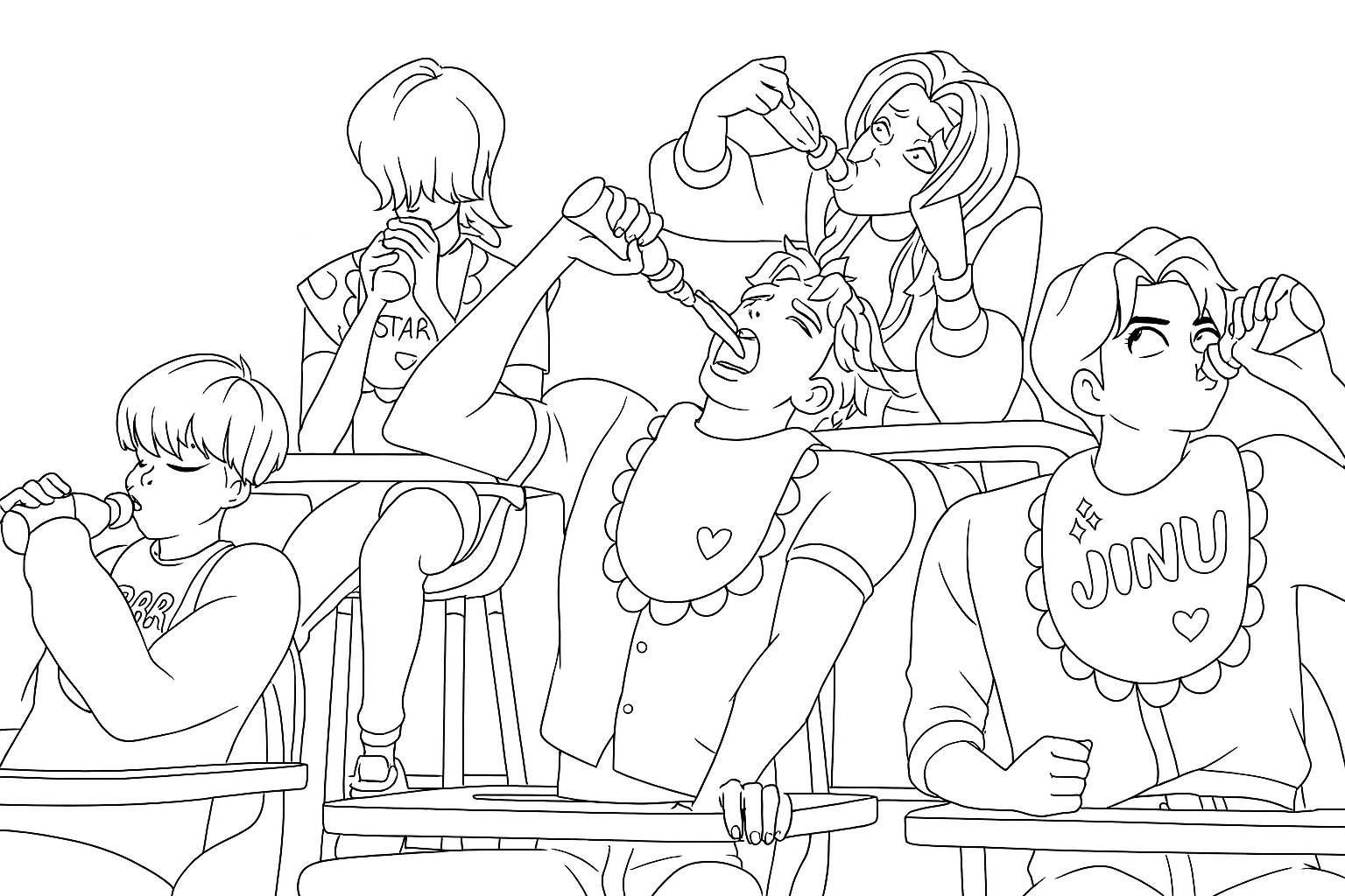 KPop Demon Hunters Coloring Pages 11 free KPop Demon Hunters tree coloring pages