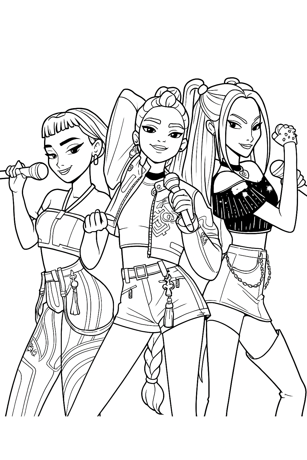 KPop Demon Hunters Coloring Pages 17 free coloring KPop Demon Hunters pages