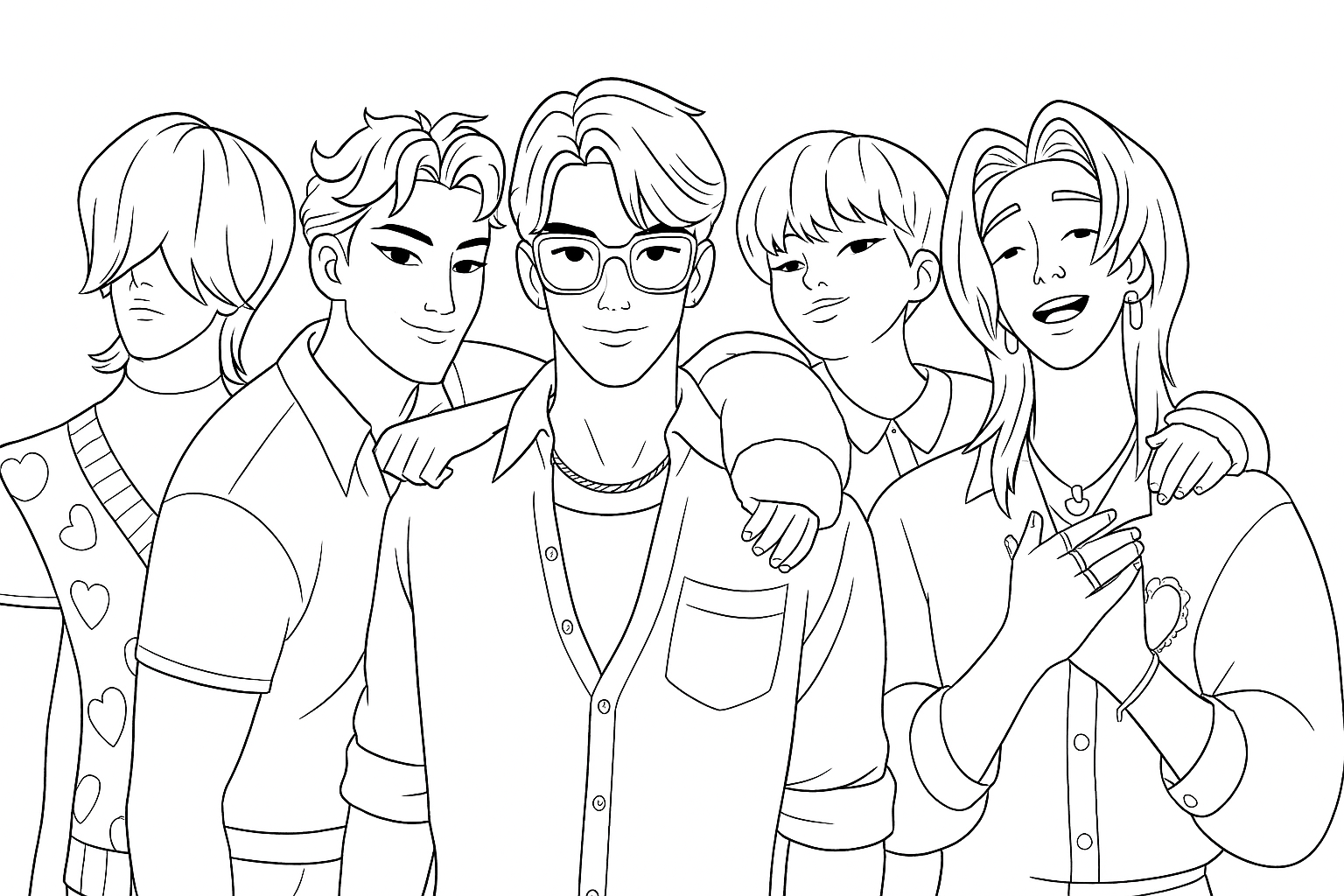 KPop Demon Hunters Coloring Pages 18 KPop Demon Hunters coloring pages for adults easy 1