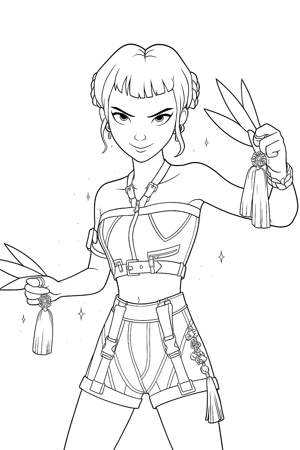KPop Demon Hunters Coloring Pages 20 printable KPop Demon Hunters coloring pages