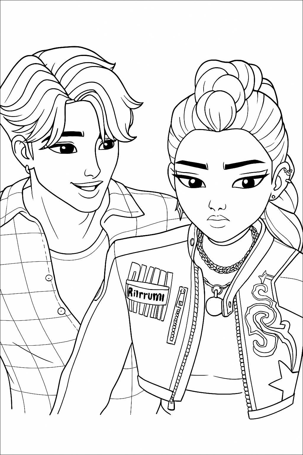 KPop Demon Hunters Coloring Pages 3 coloring pages KPop Demon Hunters